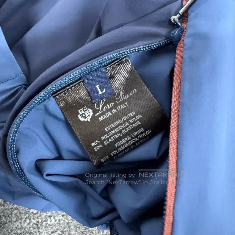 Loro Piana Loro Piana Blue Hooded Zipper Jacket Size US L / EU 52-54 / 3 - 8 Thumbnail