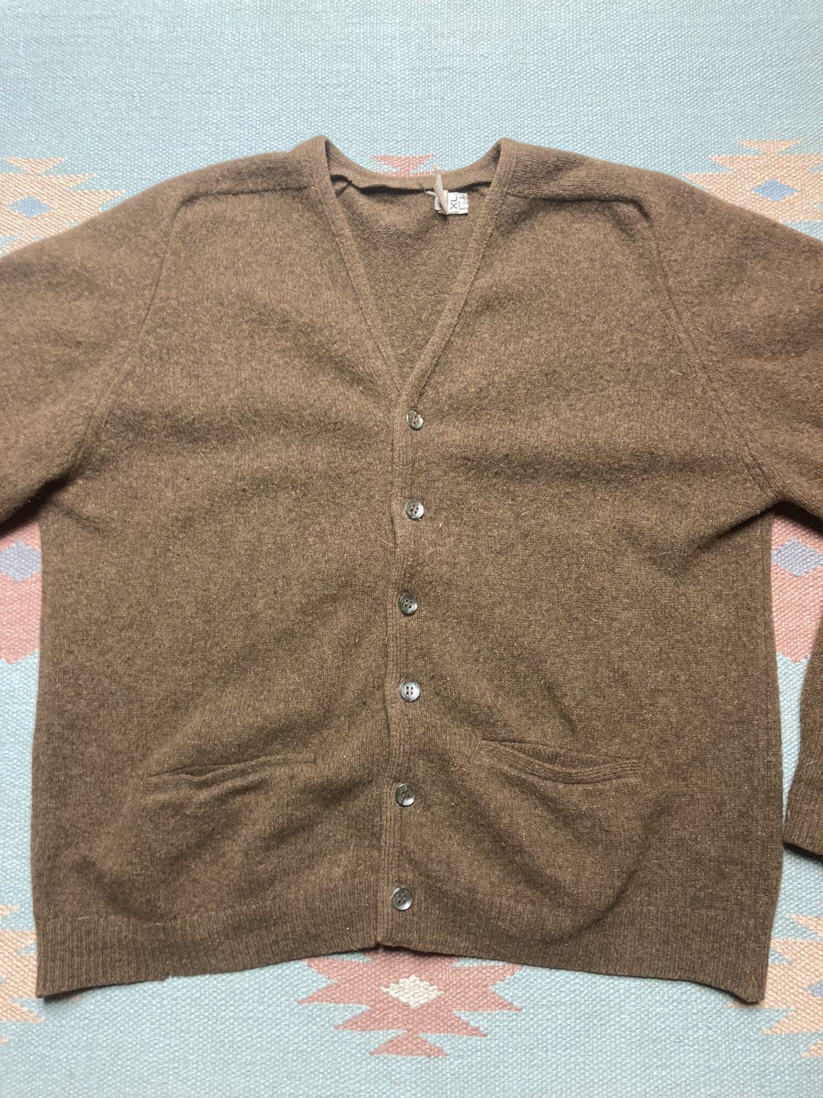 Vintage 60s cardigan sweater Detroit Knitting Mills lambs wool XL Size US XL / EU 56 / 4 - 2 Thumbnail