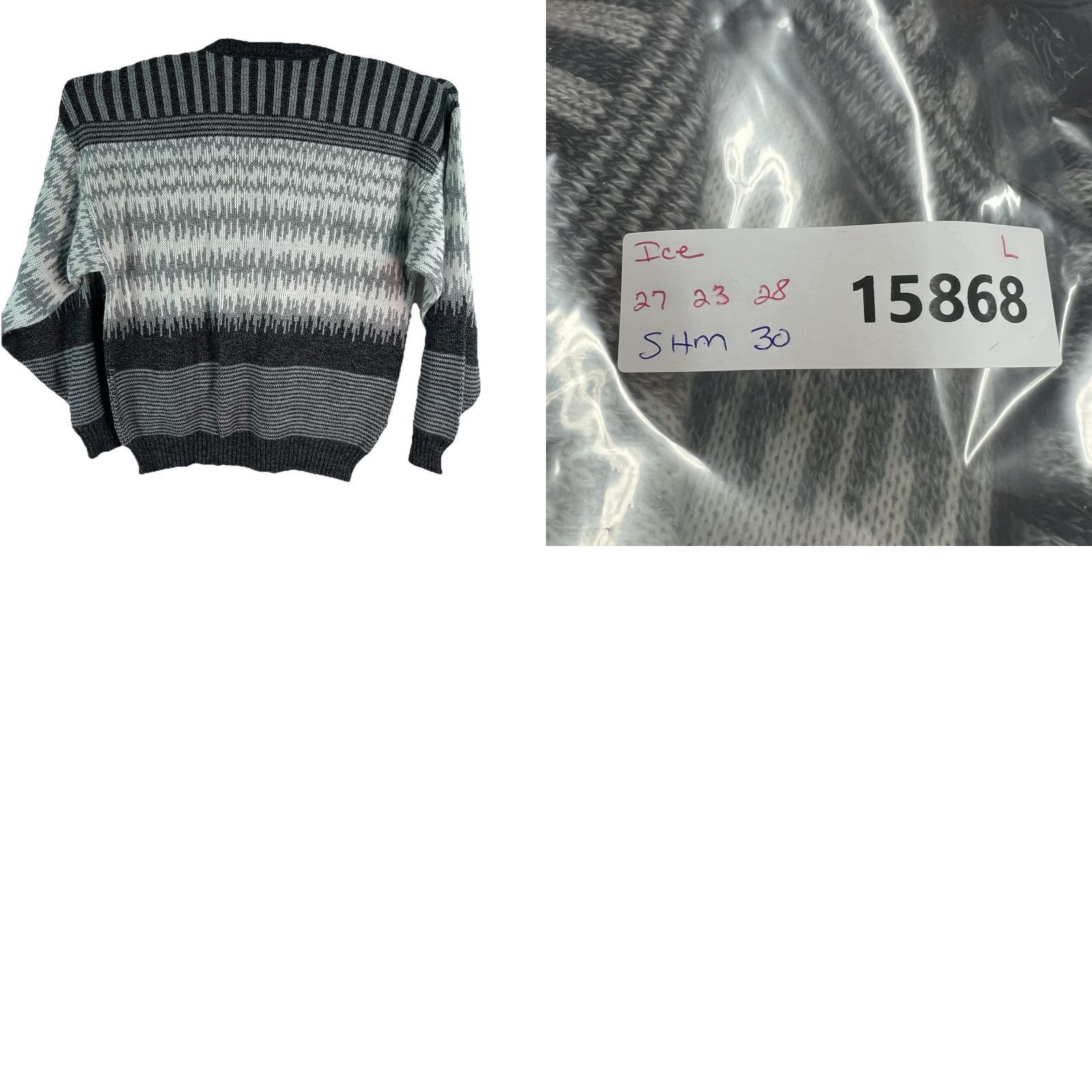 Vintage VINTAGE Freebee I.C.E Geometric Pullover Sweater Men’s L Grey UK Made Size US L / EU 52-54 / 3 - 8 Thumbnail