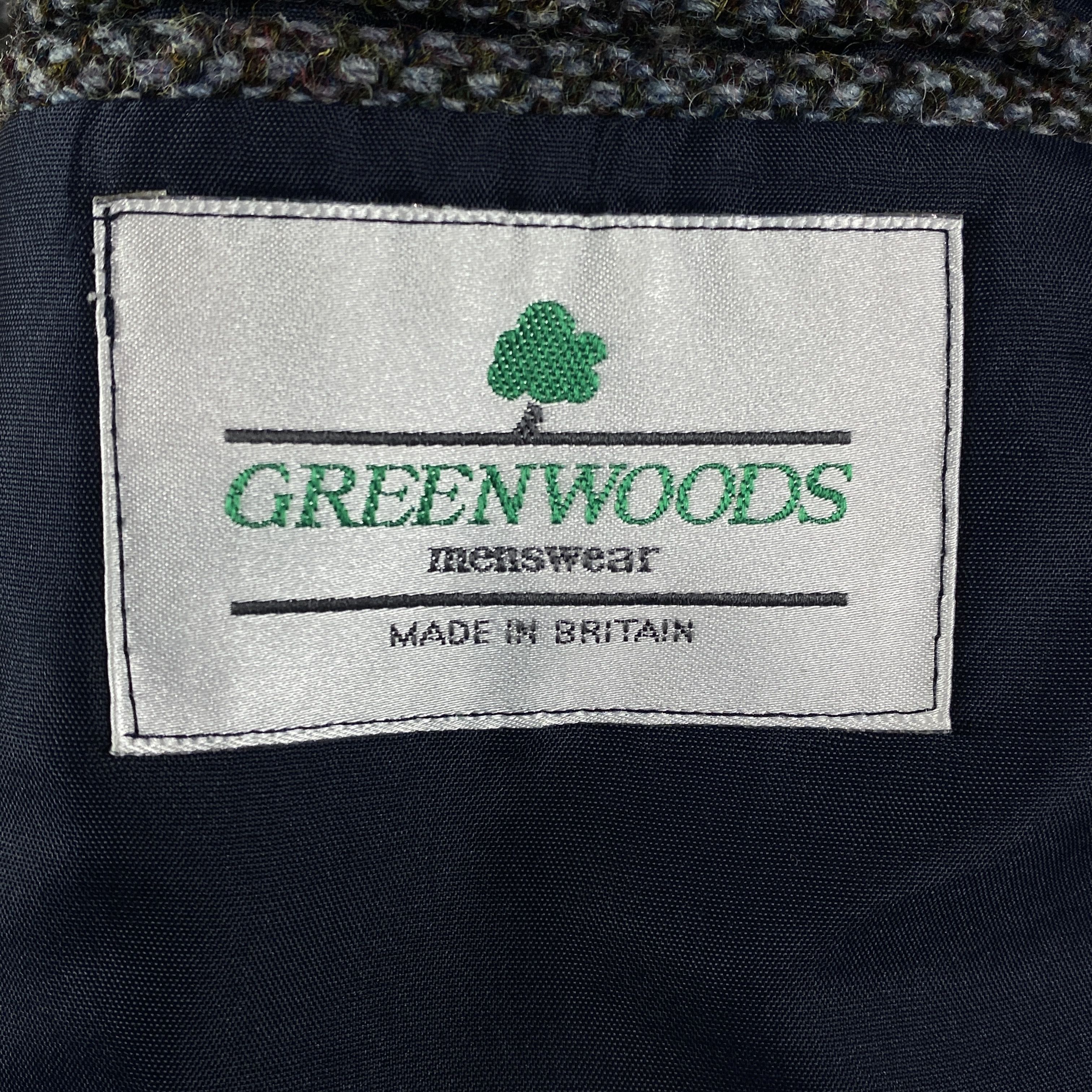 Harris Tweed Mens Blazer Green Woods Harris Tweed Size C44 Wool Size 44R - 7 Thumbnail