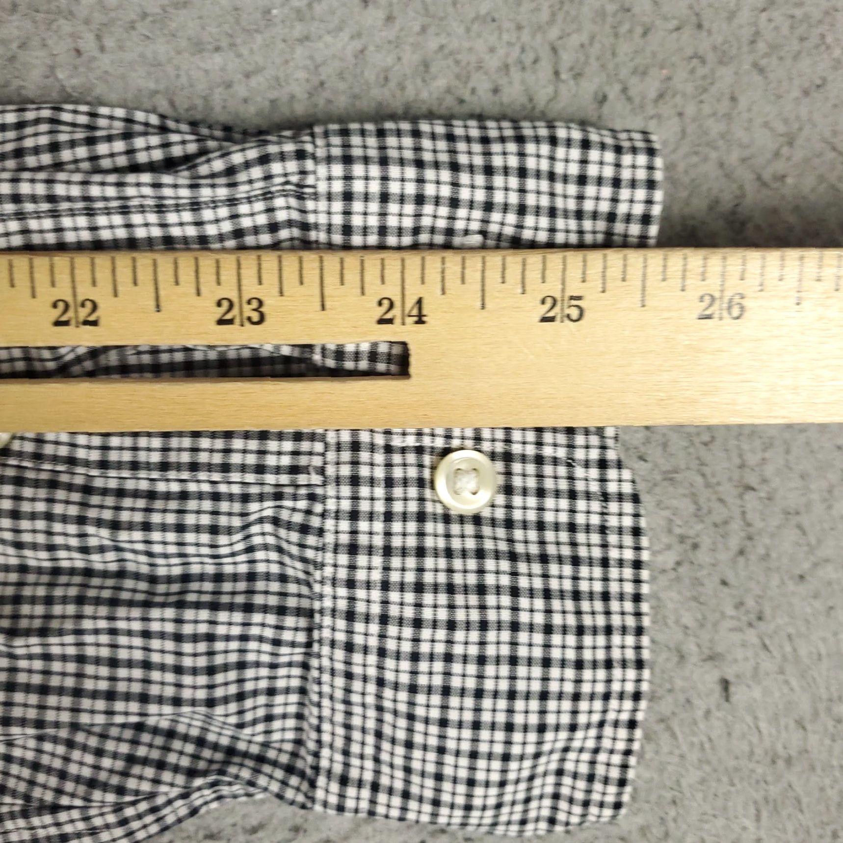 Ralph Lauren Ralph Lauren Dress Shirt Mens Size 16 Black Plaid Long Sleeve Button-Up Classic Cotton Size 42R - 7 Thumbnail