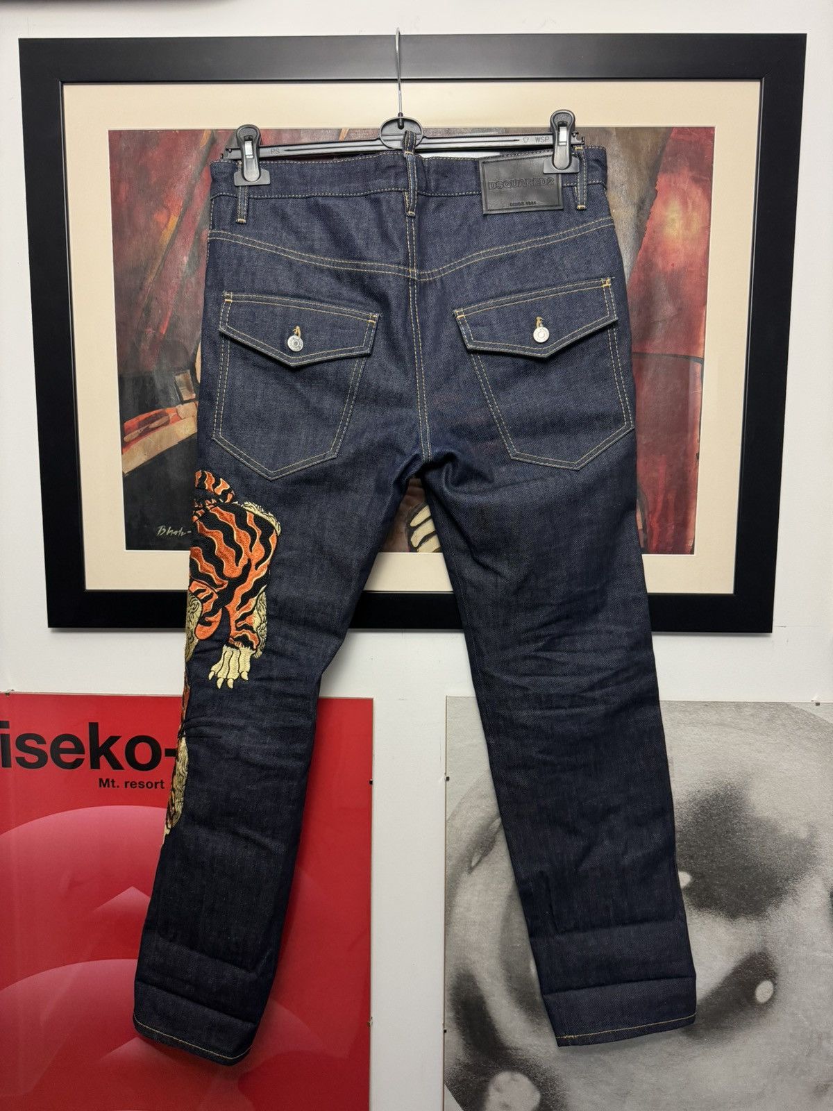 Dsquared2 Dsquared2 Run Dan Jean Tiger Patch Designer Denim Luxury Size US 32 / EU 48 - 3 Thumbnail