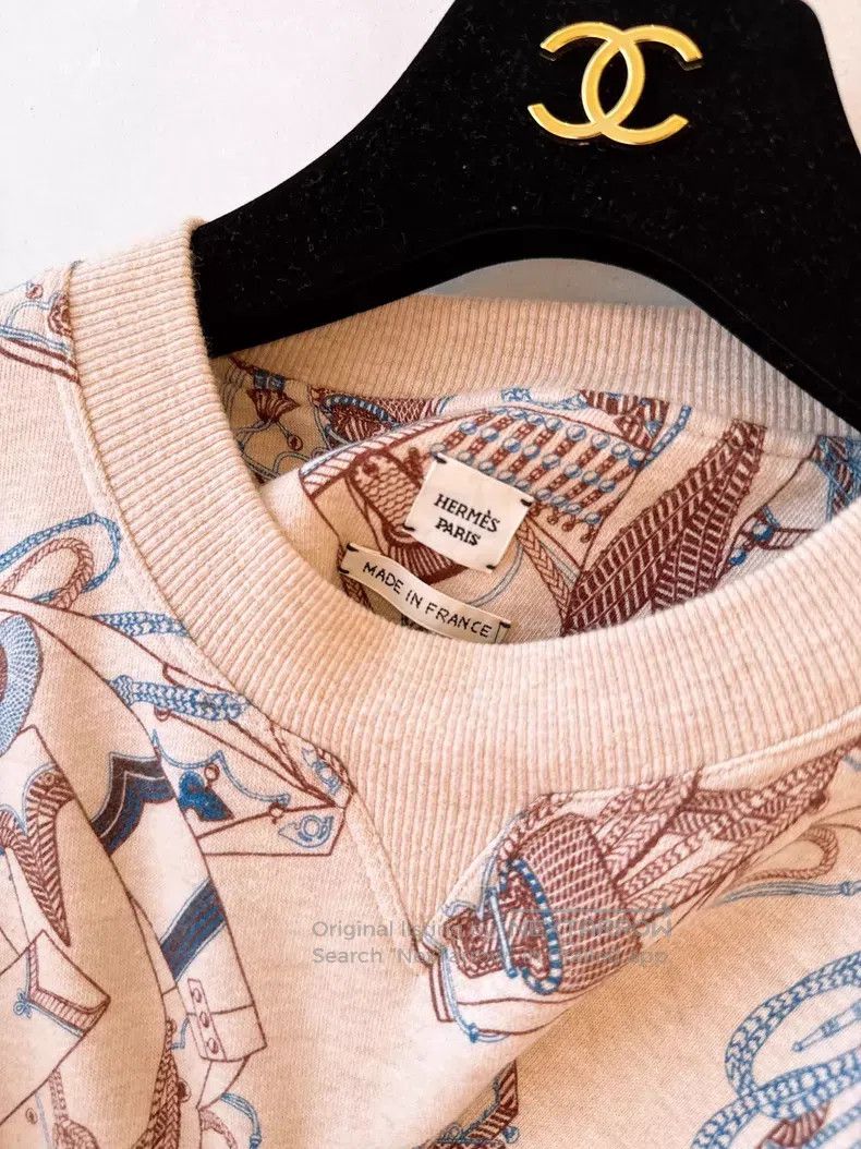 Hermes Hermes Zouave and Dragoon Printed Sweatshirt Skirt Set Size XXS / US 00 / IT 34 - 8 Thumbnail