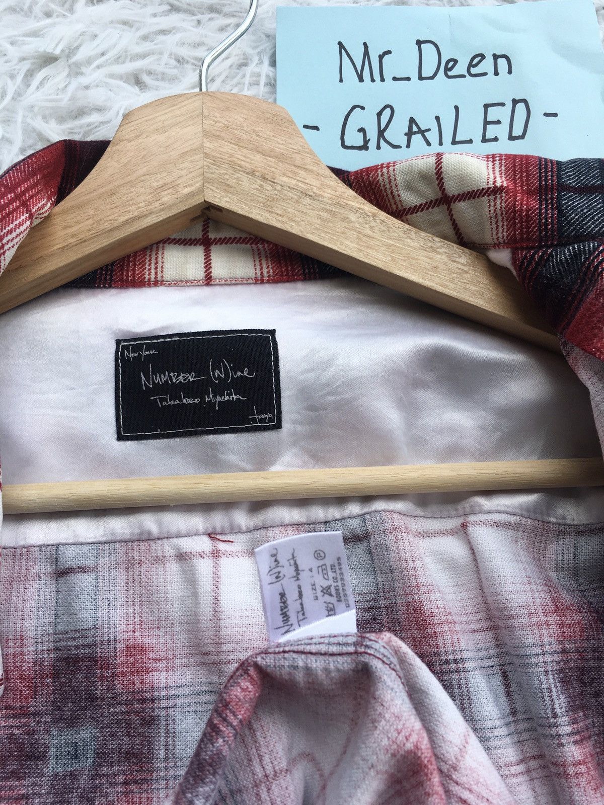 Number (N)ine Rare Number Nine Checkered Flannel Shirt Size US L / EU 52-54 / 3 - 14 Thumbnail