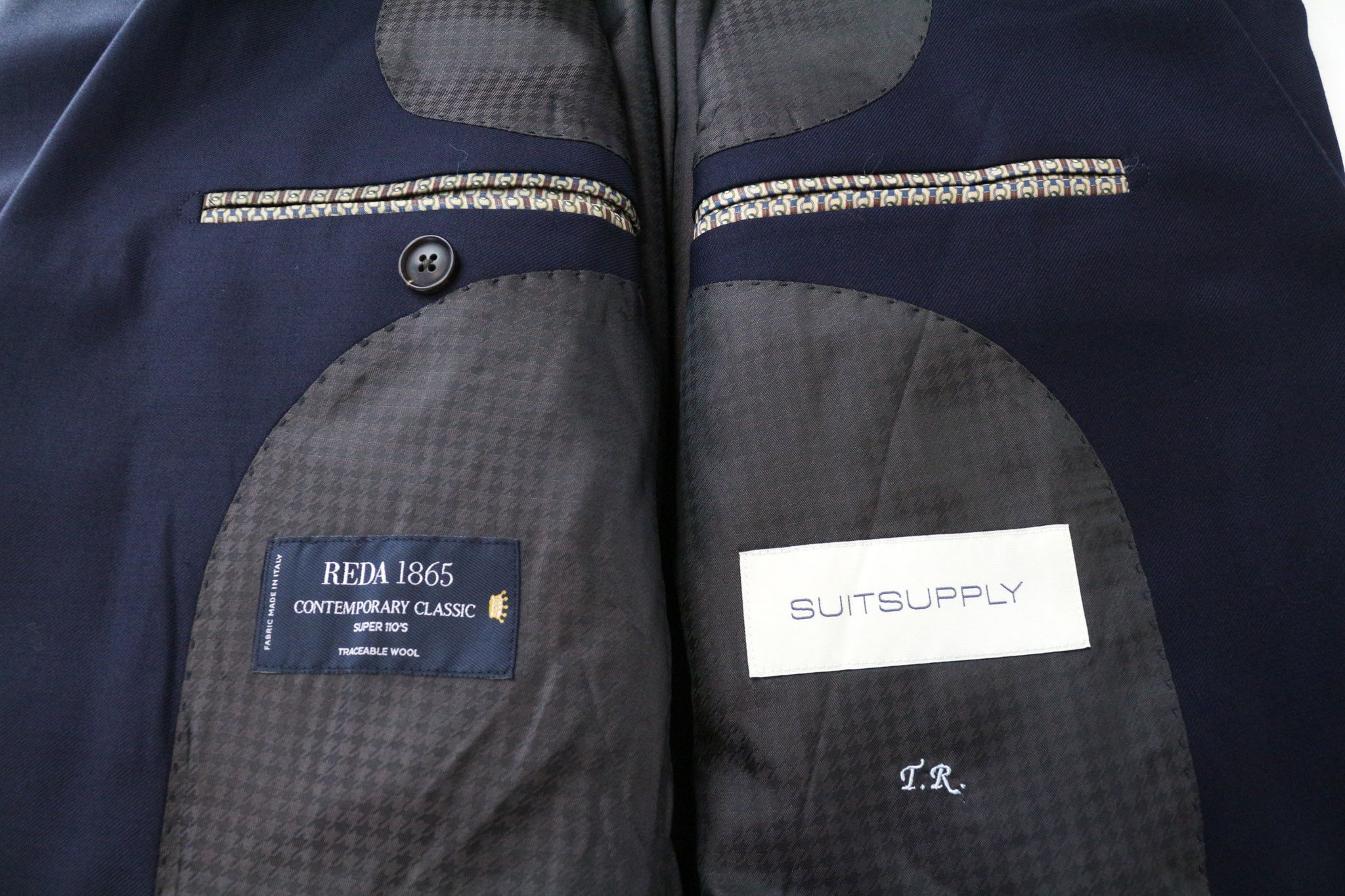 Suitsupply LA SPALLA UK44R Blue Wool 2 Piece Suit 75084 Size 44R - 8 Thumbnail