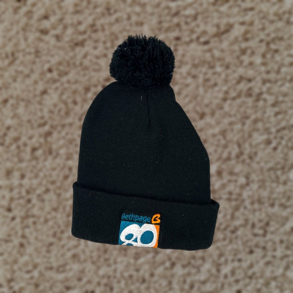 Vintage VINTAGE Beanie Hat Adult One Size BlackKnit 100% Acrylic Bethpage Ski Snow Winter Gray Pattern Striped Mens Beanie Size ONE SIZE - 1 Thumbnail