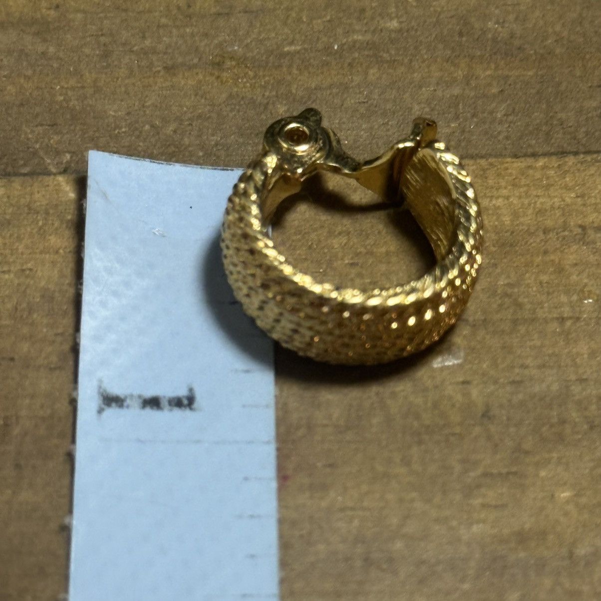 Monet Vintage Monet gold tone textured clip on hoop earrings Size ONE SIZE - 6 Thumbnail