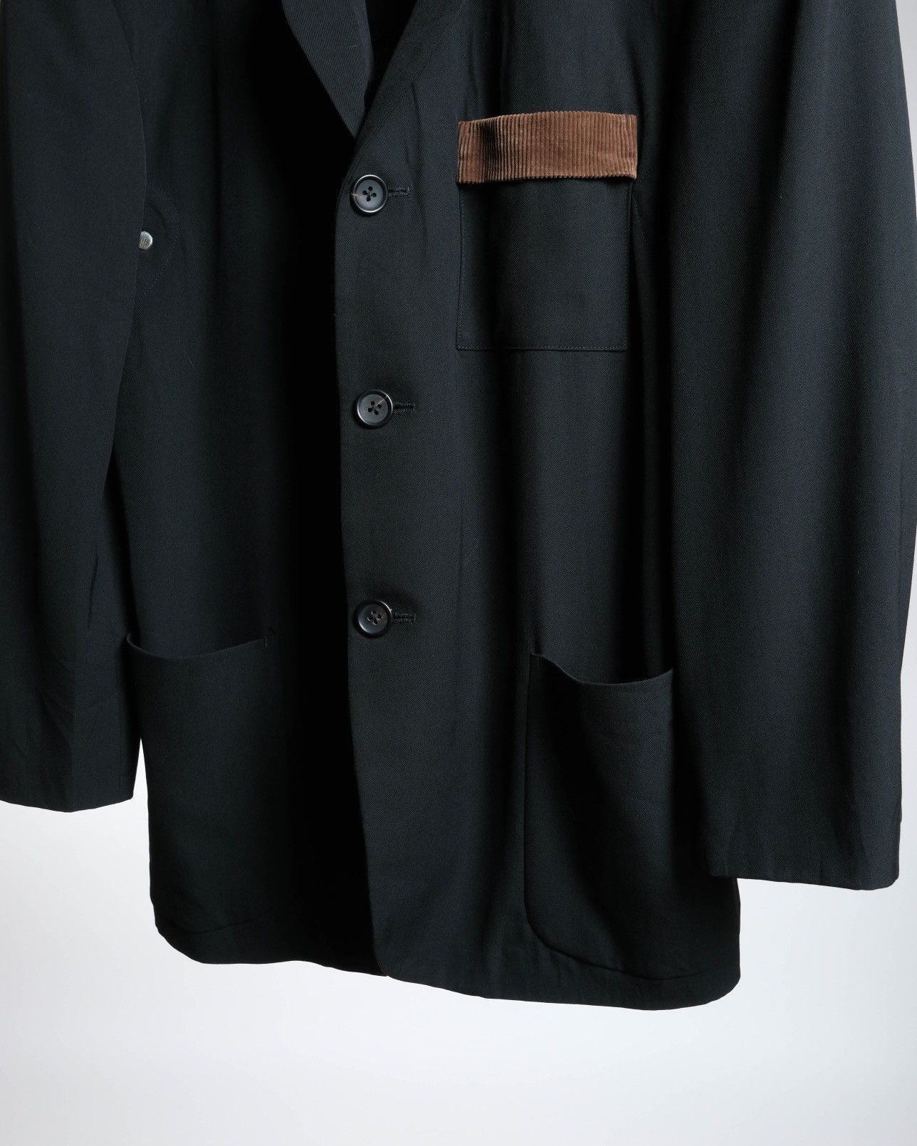 Yohji Yamamoto Yohji Yamamoto Pour Homme Corduroy Collar Blazer Size 38L - 9 Thumbnail