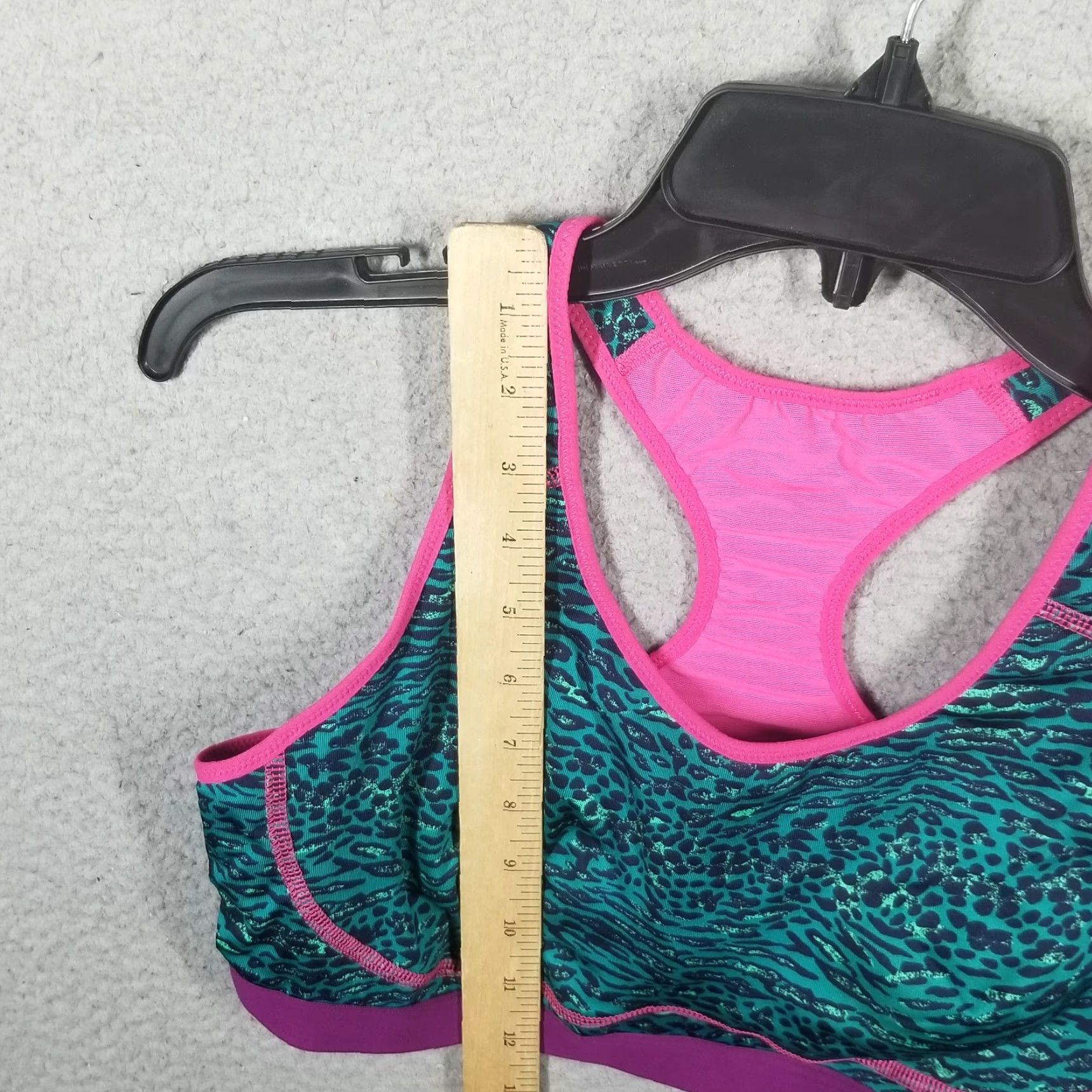 Nike Nike PRO Bra Womens Large Teal Pink Venom Printed Sports Bra Size ONE SIZE - 5 Thumbnail