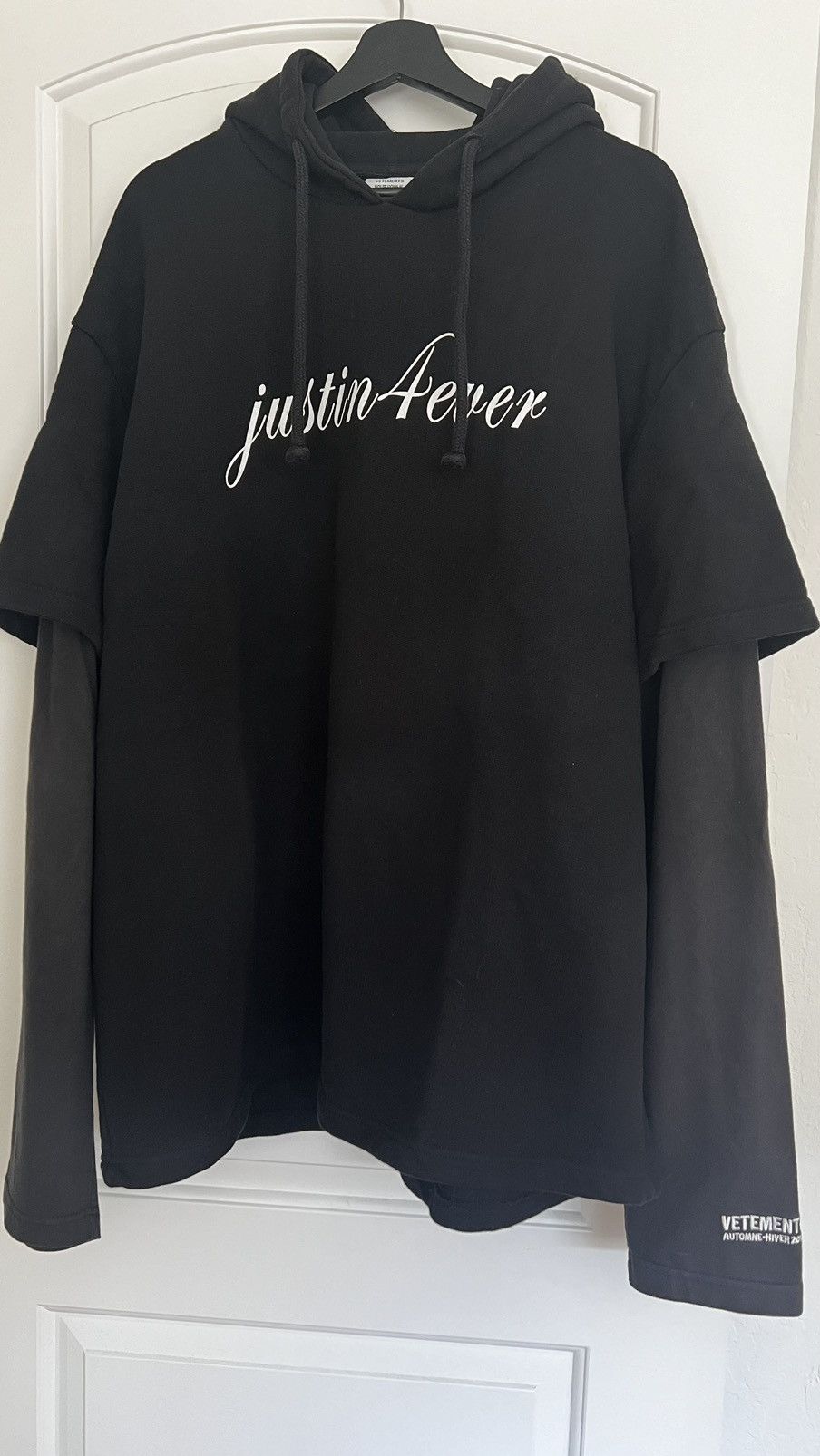 Pre-owned Vetements Justin4ever Hoodie Fall Winter 2017 In Black