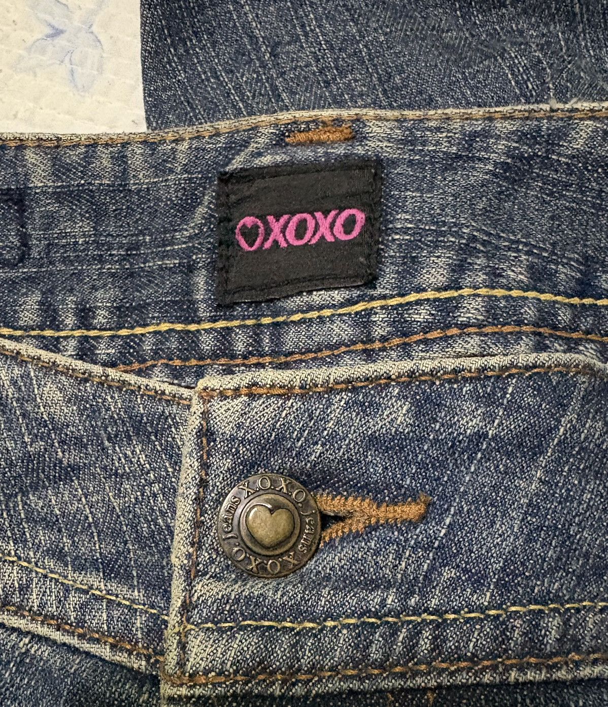 XOXO XOXO Streetwear Jeans Low Flared Denim Size US 31 - 17 Thumbnail