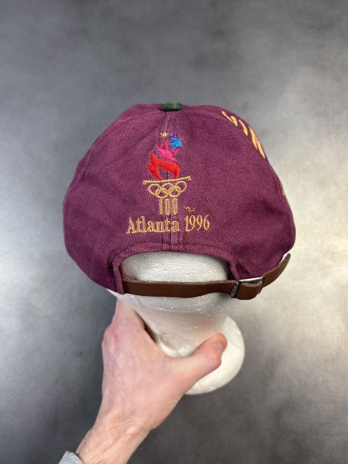 USA Olympics × Vintage 1996 Atlanta Olympics Cap Vintage Baseball Hat Suede Brim Size ONE SIZE - 5 Thumbnail