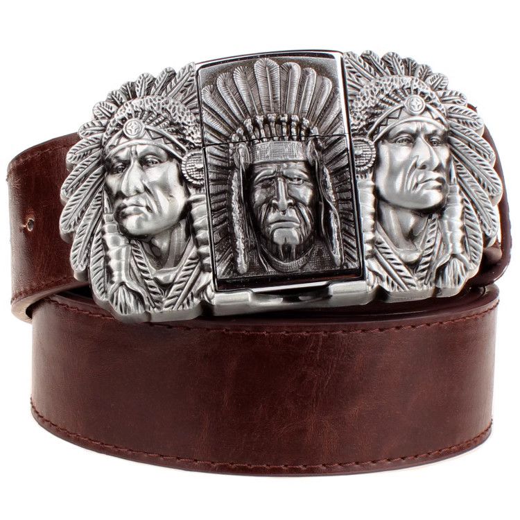 Designer New Design Vintage Belt Riveted Belts Menswear Accessories Size ONE SIZE - 5 Thumbnail