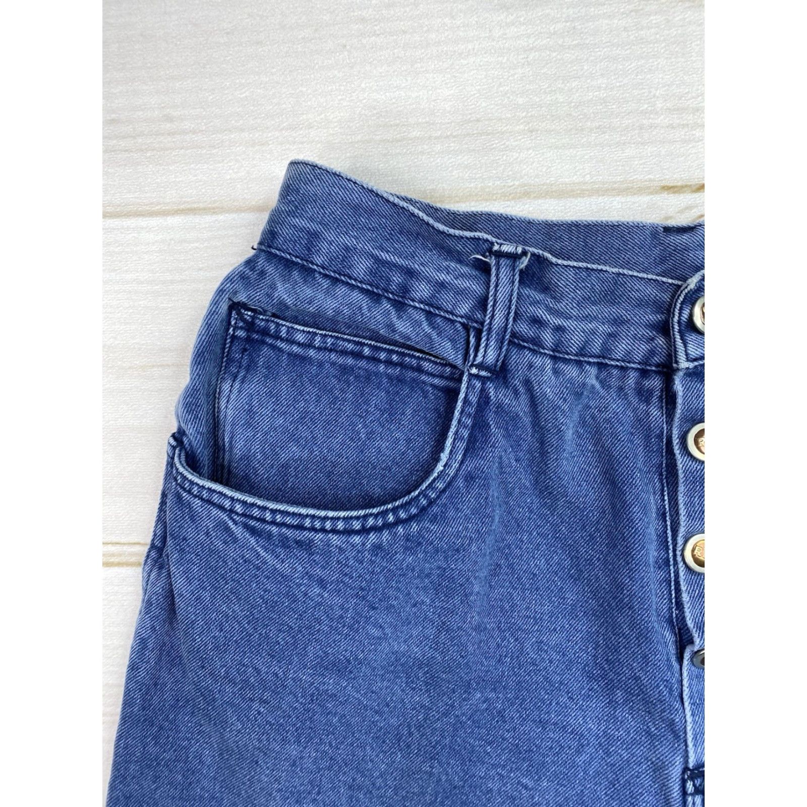 Vintage VINTAGE Rio by Stephen Mardon Jeans Women Juniors 11 Long Blue 5-Pocket High Rise Button Fly Cowboy 80s 90s Mens Womens Girls Size 32" / US 10 / IT 46 - 2 Thumbnail