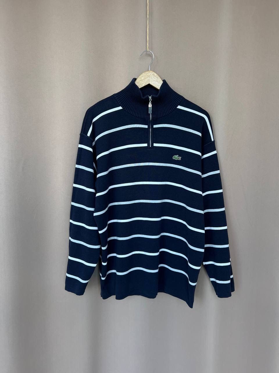 Lacoste Lacoste Half Zip Sweater Mens Size 7 or L Striped Pullover Size US L / EU 52-54 / 3 - 1 Thumbnail