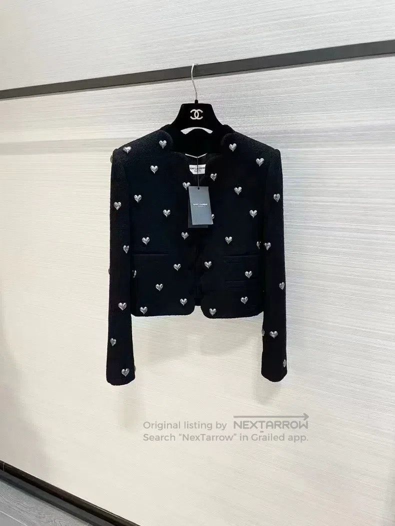 Saint Laurent Paris Saint Laurent Paris Heart Tartan Jacket Size XXS / US 00 / IT 34 - 1 Thumbnail