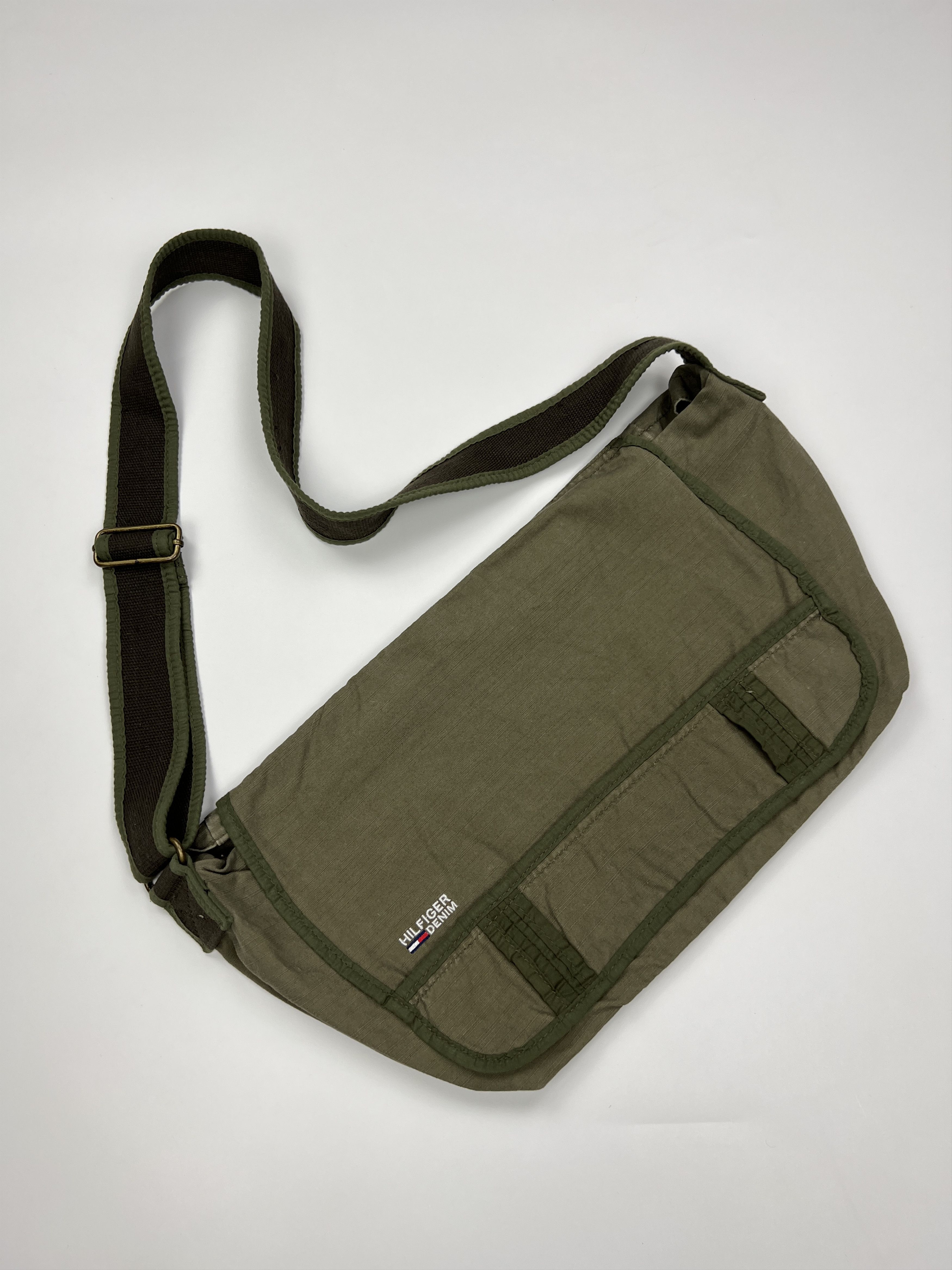 Tommy Hilfiger Y2K Tommy Hilfiger Denim Cotton Military Messenger Bag Size ONE SIZE - 2 Thumbnail