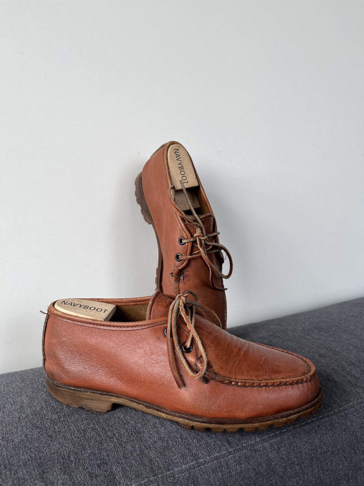 Quoddy Quoddy Handmade Leather Heritage Canoe Moccasins Boots Size US 7 / EU 40 - 15 Thumbnail