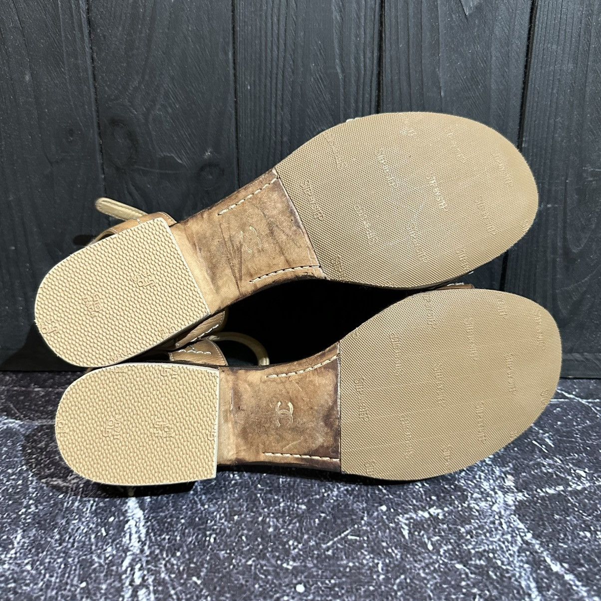 Chanel VINTAGE CHANEL - Women’s Leather Sandals Size 39.5 Size US 9.5 / IT 39.5 - 15 Thumbnail