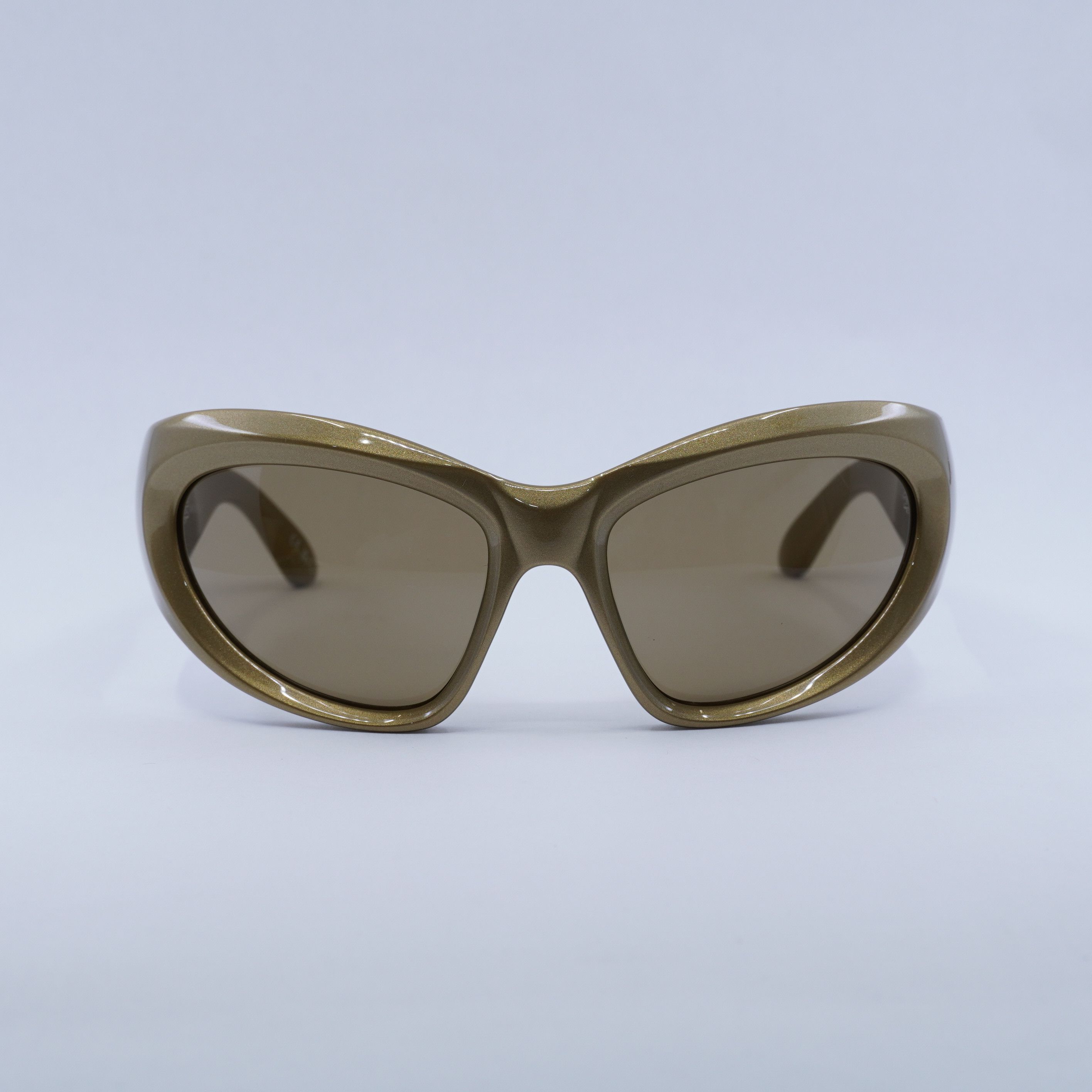 Balenciaga Balenciaga BB0228S 004 Sunglasses Gold Geometric Frame Size ONE SIZE - 7 Thumbnail