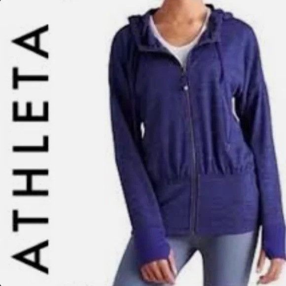 Athleta Athleta Zip Up Athletic Jacket M BATWING ROBIN Purple Hoodie Size M / US 6-8 / IT 42-44 - 1 Thumbnail