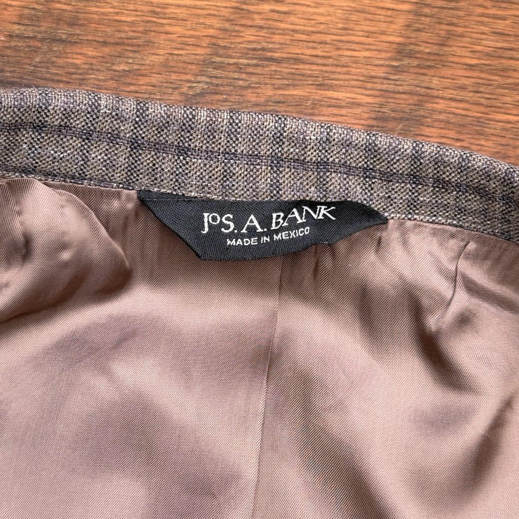 Jos. A. Bank Jos. A. Bank Signature Collection Blazer 44R Gray Plaid Sport Coat Size 44R - 5 Thumbnail