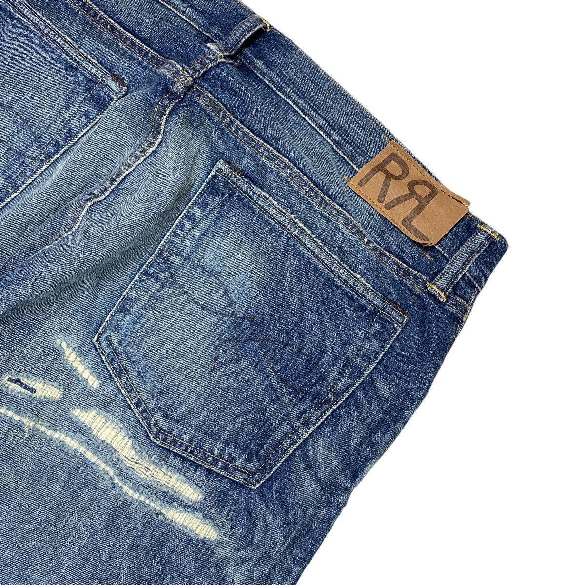 RRL Ralph Lauren RRL Ralph Lauren Distressed Patchwork Denim Pants Size US 36 / EU 52 - 5 Thumbnail