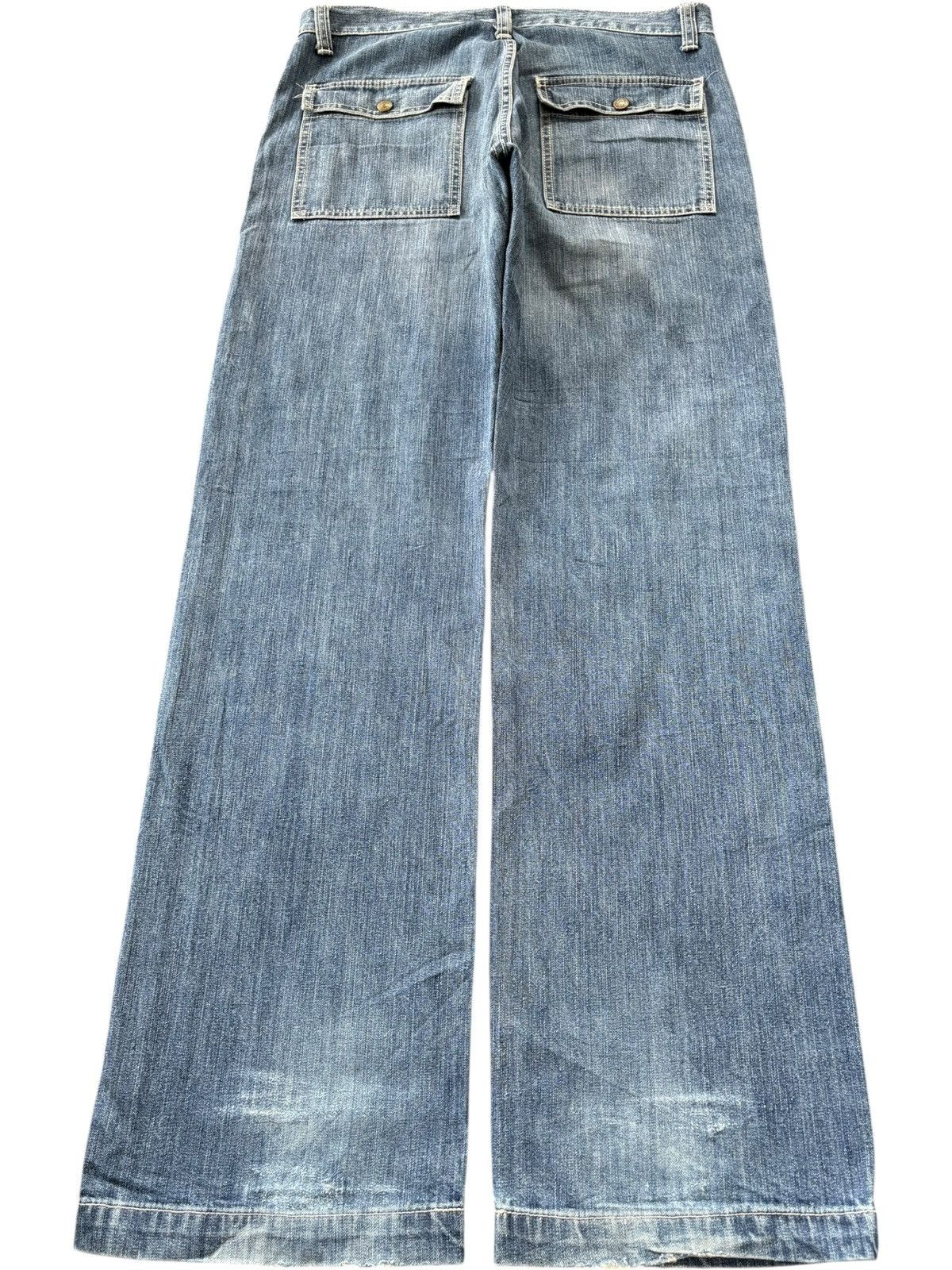 Uniqlo Vintage Uniqlo Baker Distressed Baggy Jeans Size US 33 - 2 Thumbnail