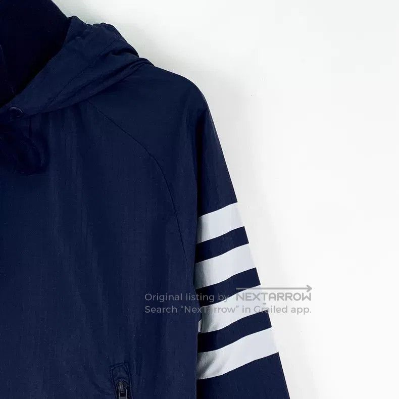 Thom Browne Thom Browne Dark Blue Classic Four Bar Hooded Drawstring L Size XS / US 0-2 / IT 36-38 - 3 Thumbnail
