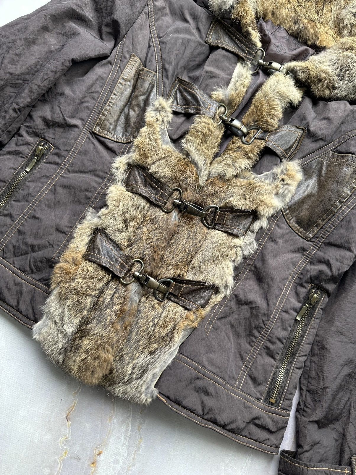 Japanese Brand Vintage Jacket With Fur Size L / US 10 / IT 46 - 5 Thumbnail