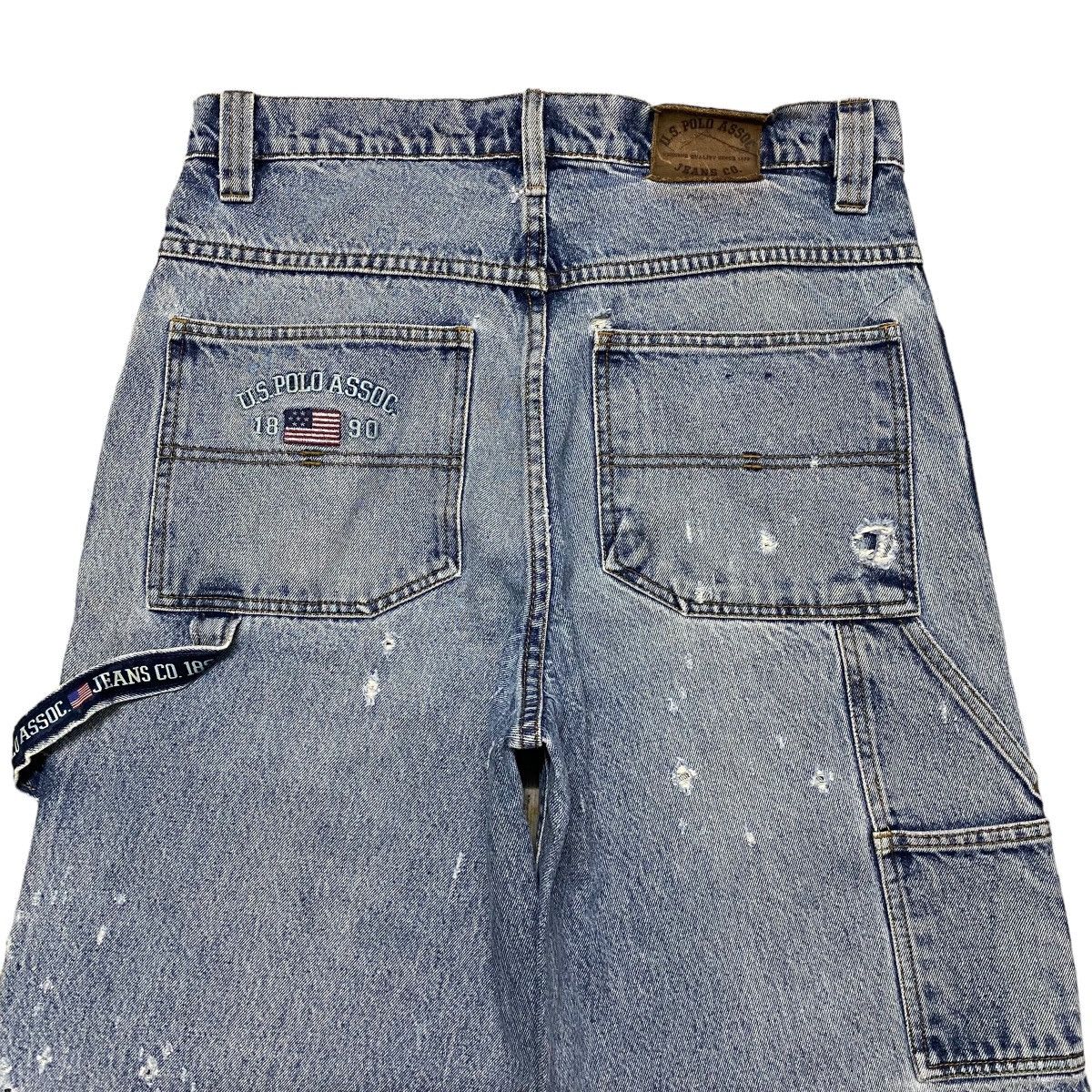 U.S. Polo Assn. Vintage US POLO ASSOC Distressed Denim Carpenter Pant Size US 31 - 12 Thumbnail