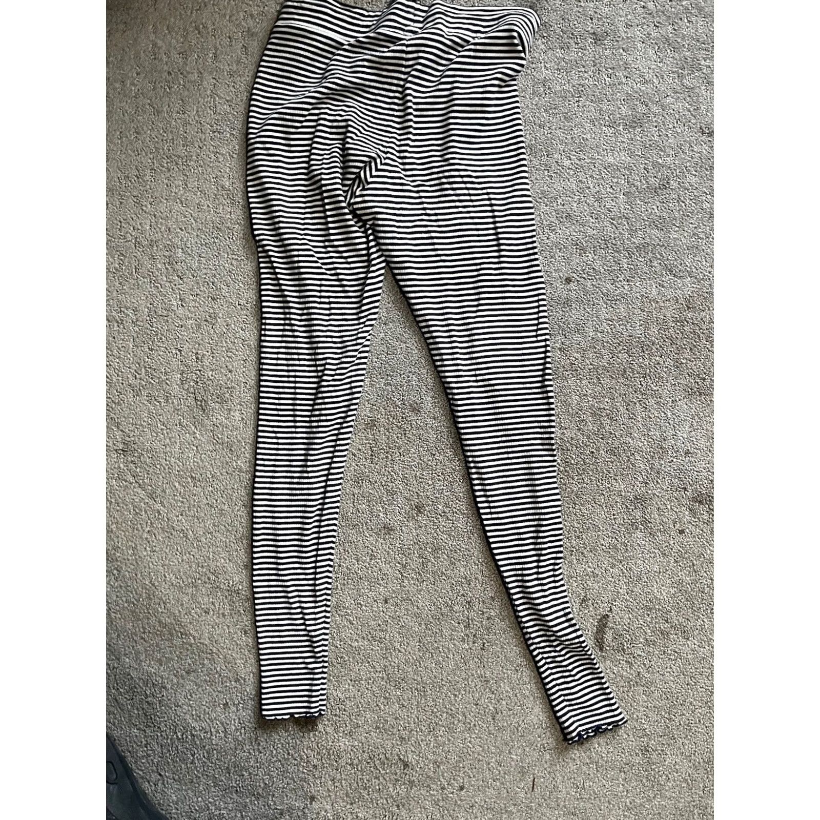 Gap Gap Body Pajama Pants Small Striped Lounge Navy White Cuffed Pants Size 28" / US 6 / IT 42 - 3 Thumbnail