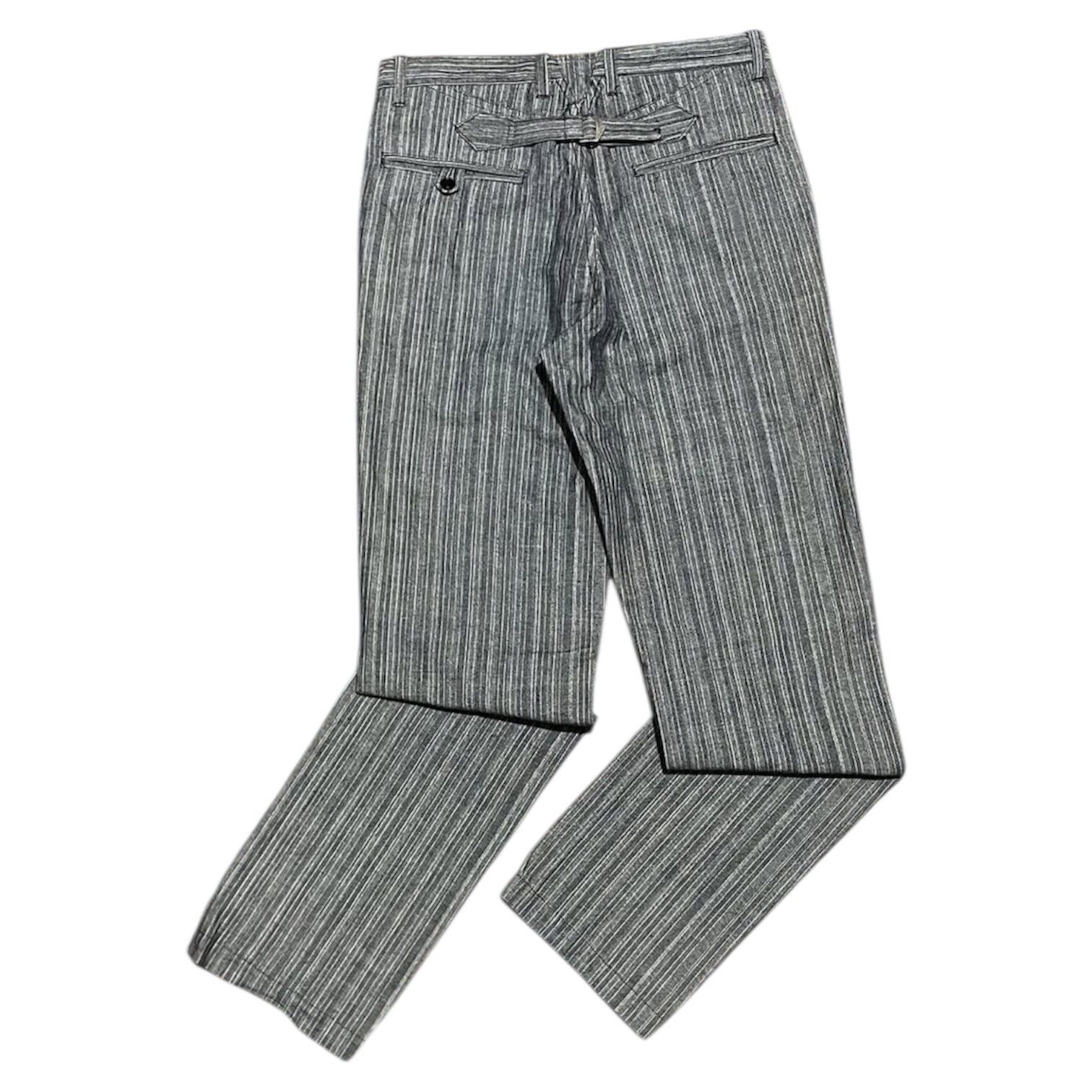 Japanese Brand 2000s Journal Grained Stripe Buckle Herringbone Work y2k Lgb Size US 30 / EU 46 - 1 Thumbnail