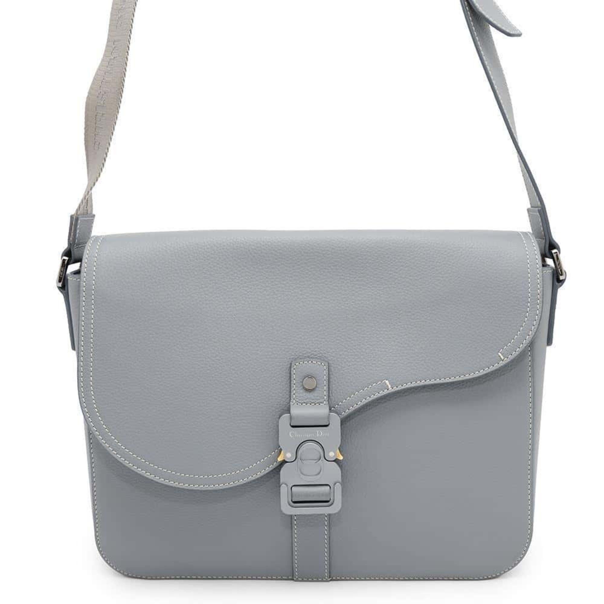 Christian Dior Saddle Shoulder Bag With Flap 1Adme162Ykk in Grey, Women's