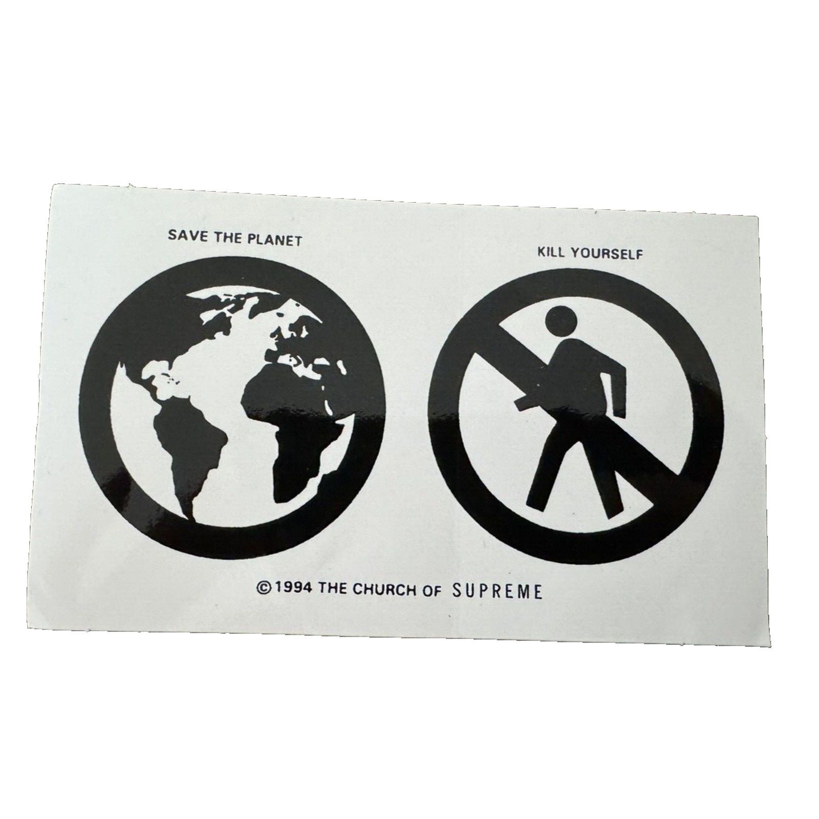 Supreme Supreme Save The Planet Kill Yourself Sticker 100% Authentic Size ONE SIZE - 1 Thumbnail