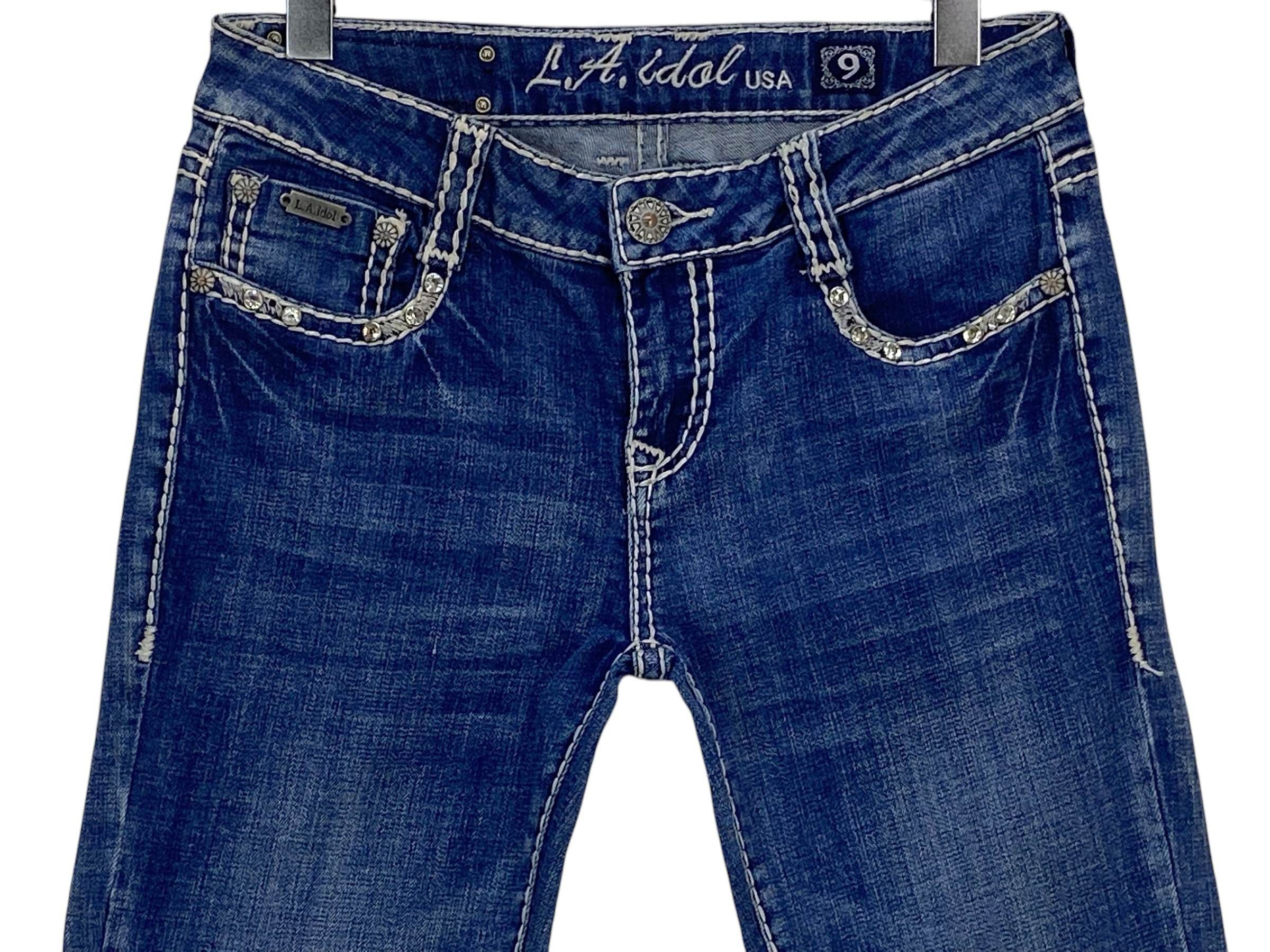 Designer La Idol Flare Jeans Bootcut Jeans Size 28" / US 6 / IT 42 - 3 Thumbnail