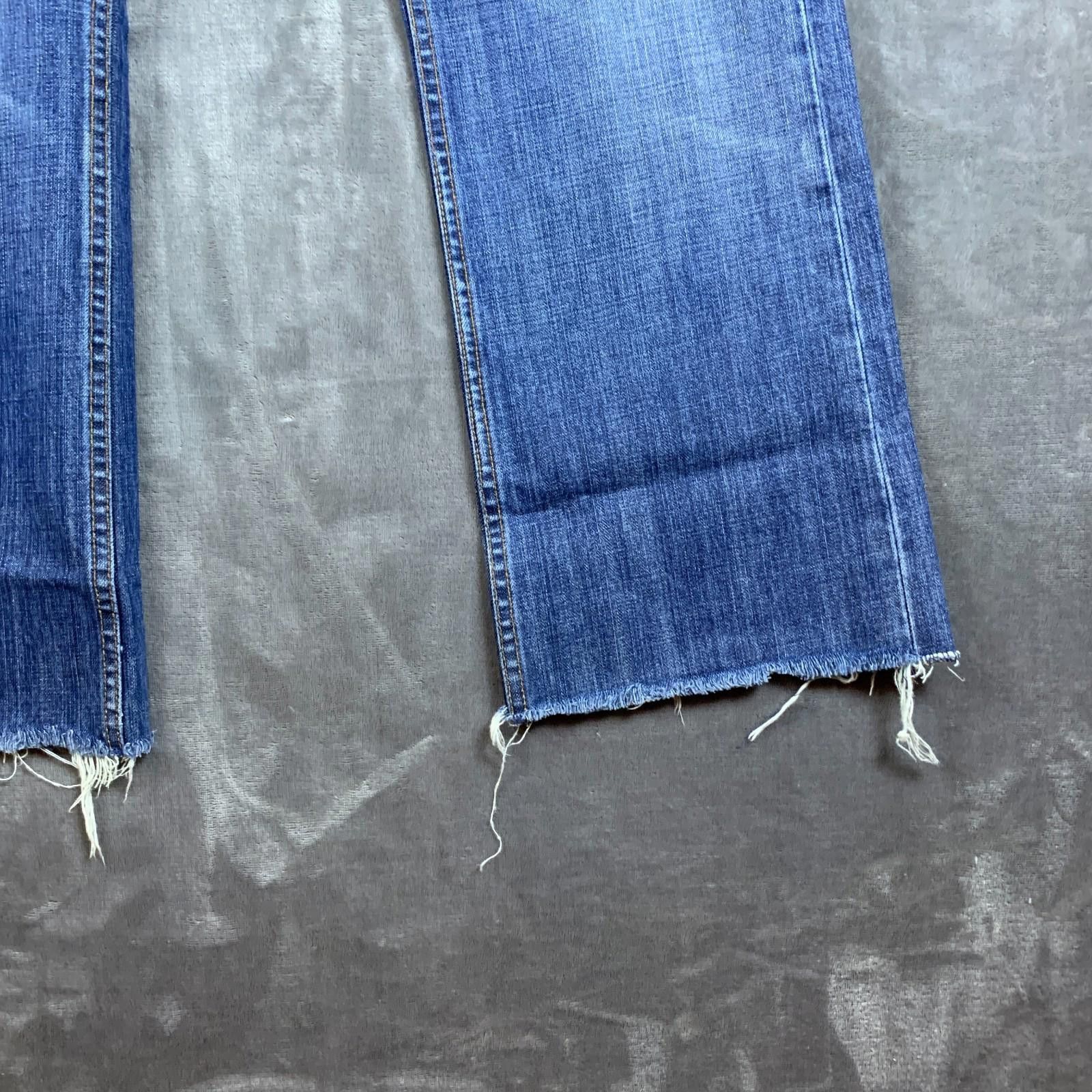 Designer Vintage Penguin Jeans 34x29 Bootcut Raw Hem White Patch (338 Size US 34 / EU 50 - 5 Thumbnail