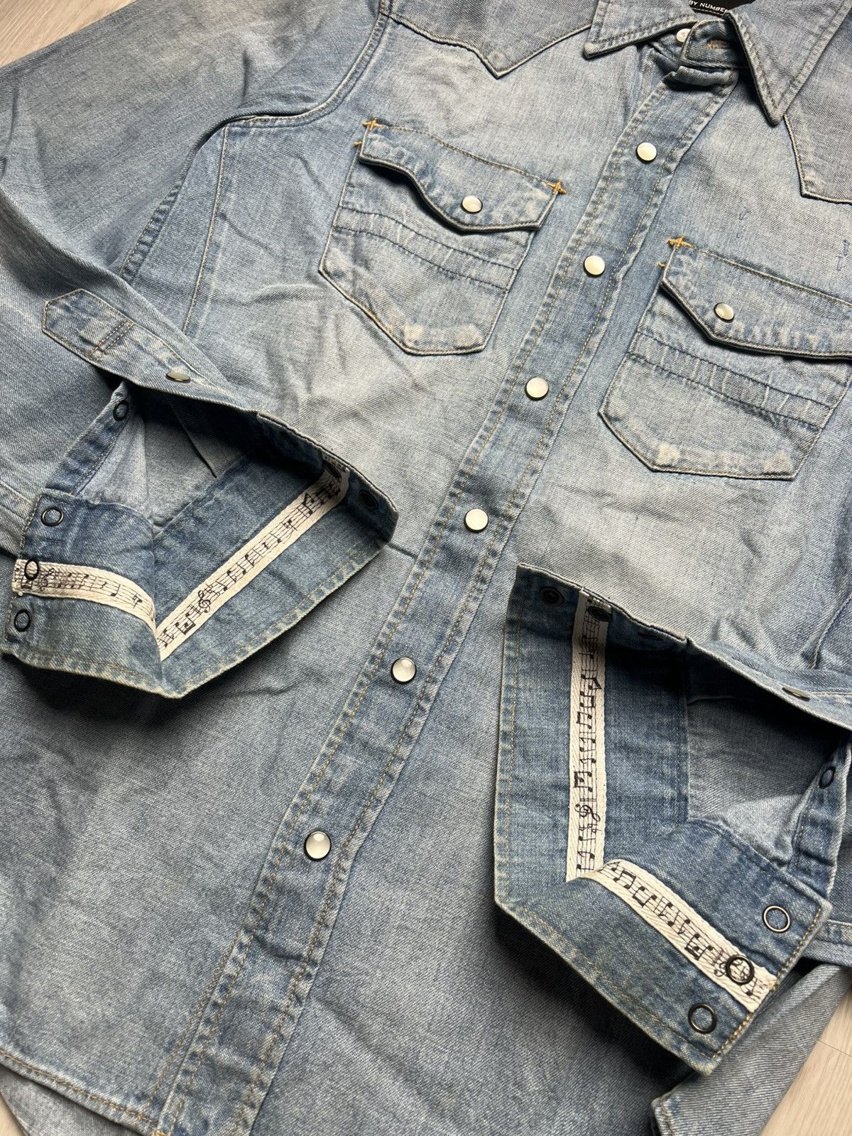 Number (N)ine Number Nine Takahiro Miyashita Western Shirt Musical Note Size US M / EU 48-50 / 2 - 3 Thumbnail