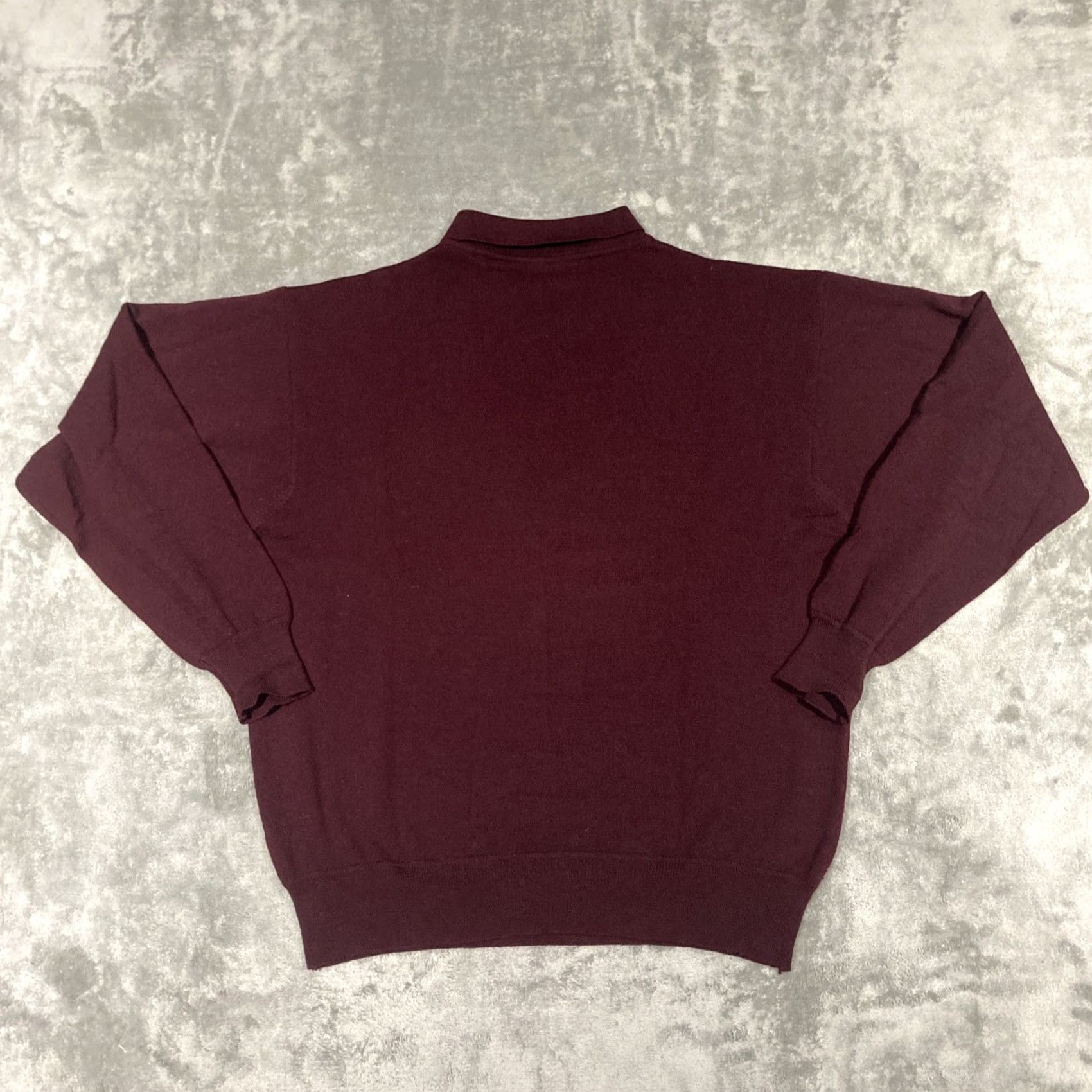 Vintage Embassy Row Polo Sweater Mens Size L Wool Shirt Red Two Ply Knit Top Pullover Tight-Knit Collared Neckline Size US L / EU 52-54 / 3 - 6 Thumbnail