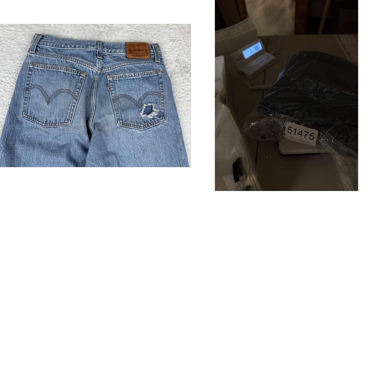 Levi's Levi's Wedgie Fit Jeans Women 27 Blue Distressed Button Fly High Rise Straight 5-Pocket Denim 100% Cotton Midi Blue Size 27" / US 4 / IT 40 - 11 Thumbnail