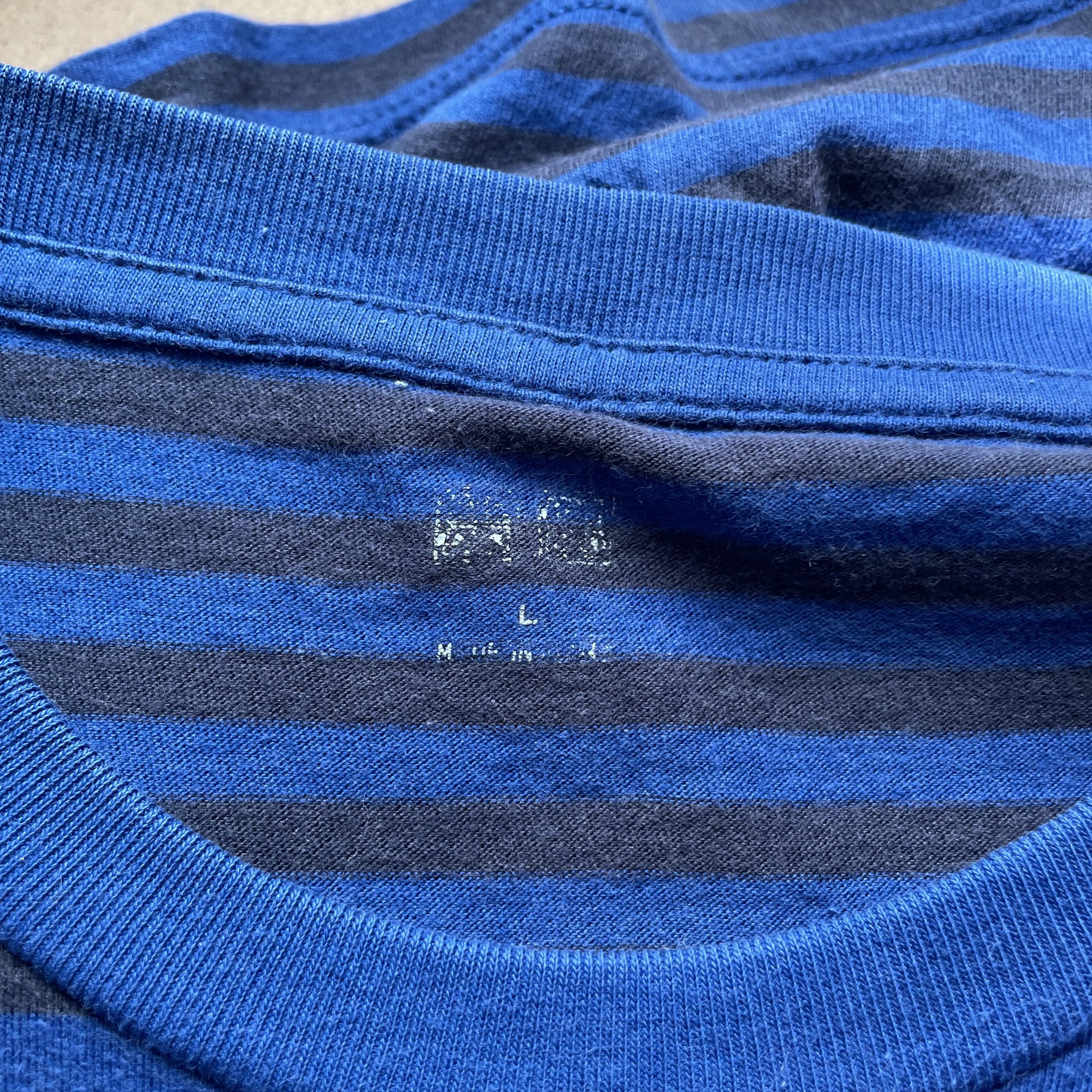 Japanese Brand × Uniqlo UNIQLO STRIPE TSHIRT BLUE CASUAL BASIC Size US L / EU 52-54 / 3 - 4 Thumbnail