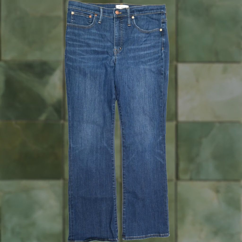 Madewell Madewell Cali Dem Boot Cut Jeans Womens 30 Tall Blue Mid-Rise Slim Fit Crop Jeans Size 24" / US 00 / IT 34 - 1 Thumbnail
