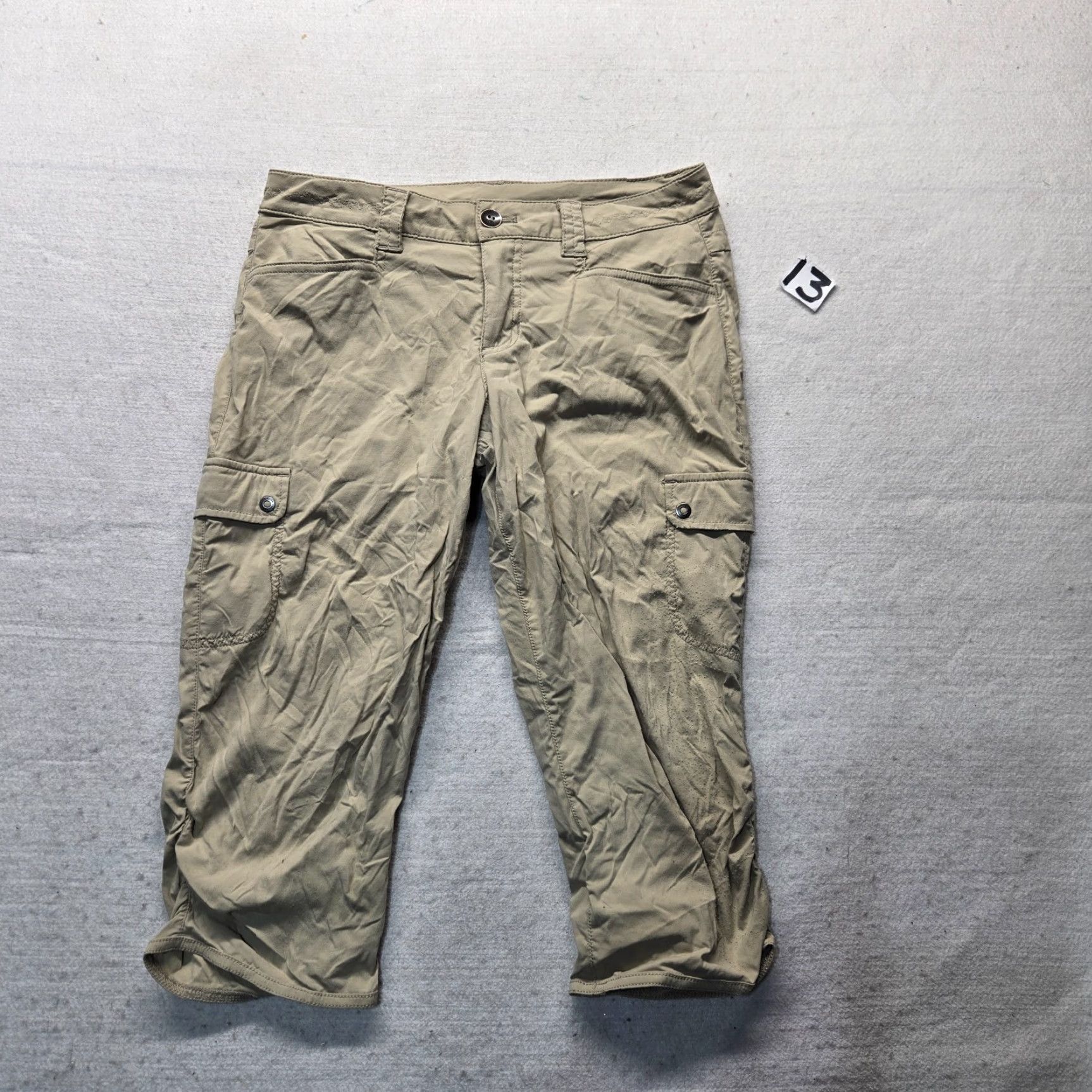 Eddie Bauer EDDIE BAUER Pants Cargo Cropped Khaki Brown 4P Women Adult Tapered Pockets Casual Outdoor Shoes? Size 27" / US 4 / IT 40 - 2 Thumbnail