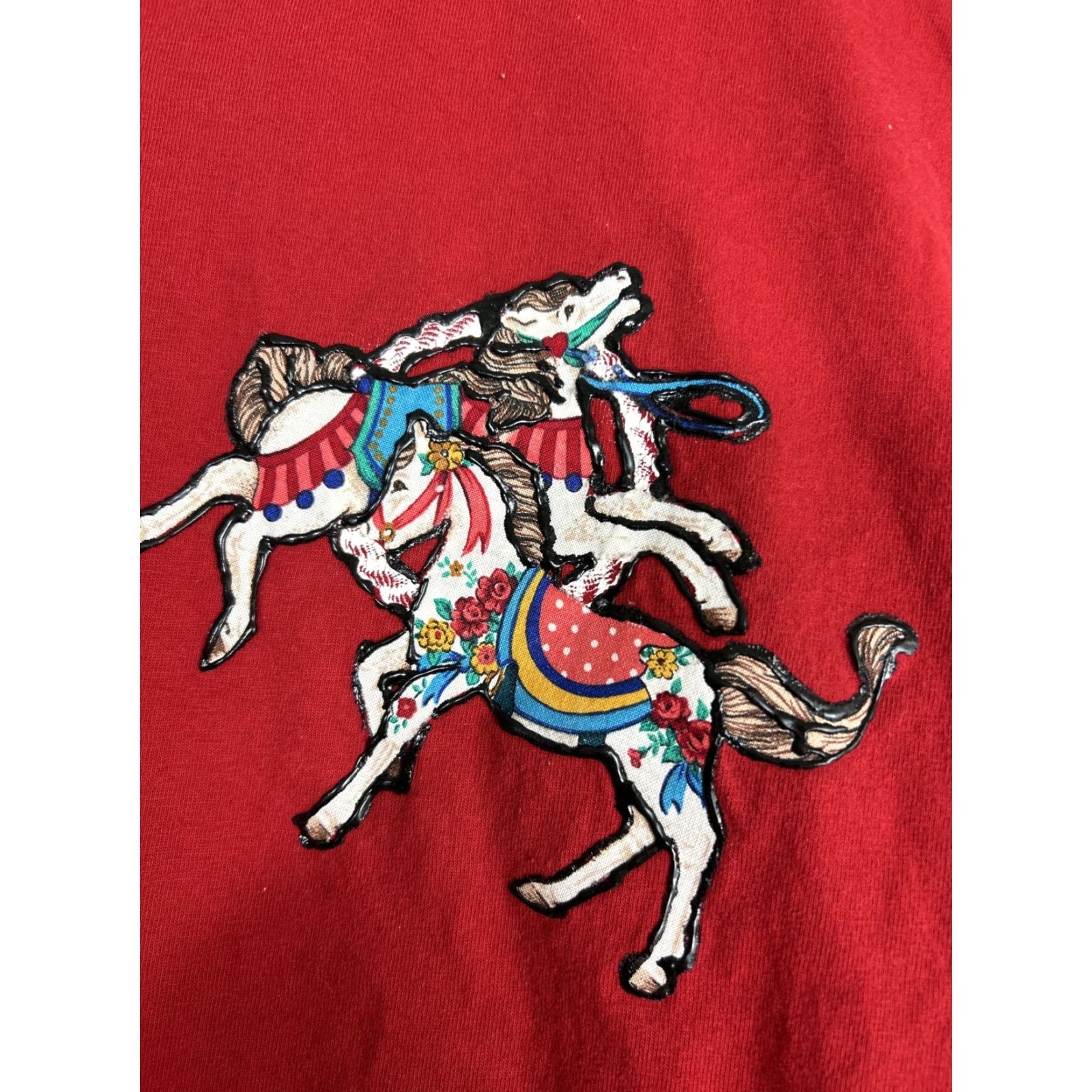 Jerzees VINTAGE Jerzees Mens XL Red Short Sleeve T Shirt Horses Made In USA Size US XL / EU 56 / 4 - 2 Thumbnail