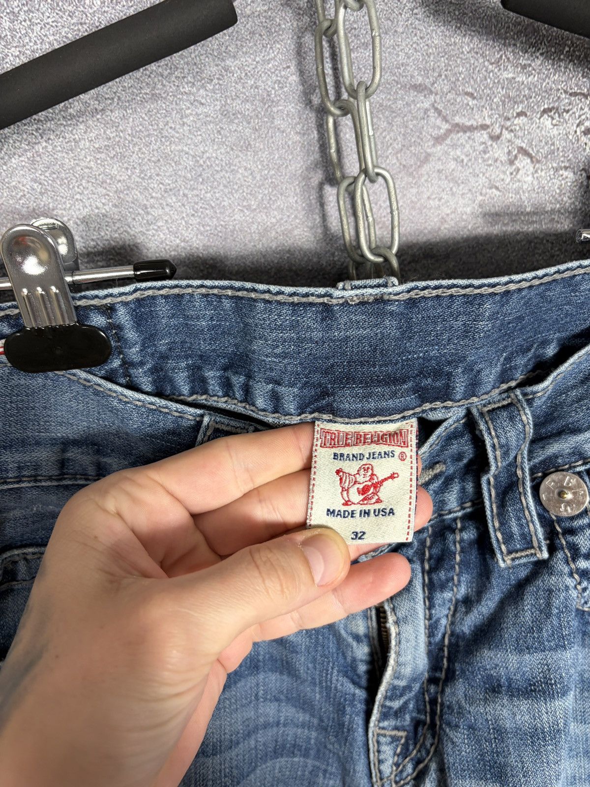 True Religion Vintage True Religion Denim Jeans Bobby Big T USA Y2K Size US 32 / EU 48 - 12 Thumbnail