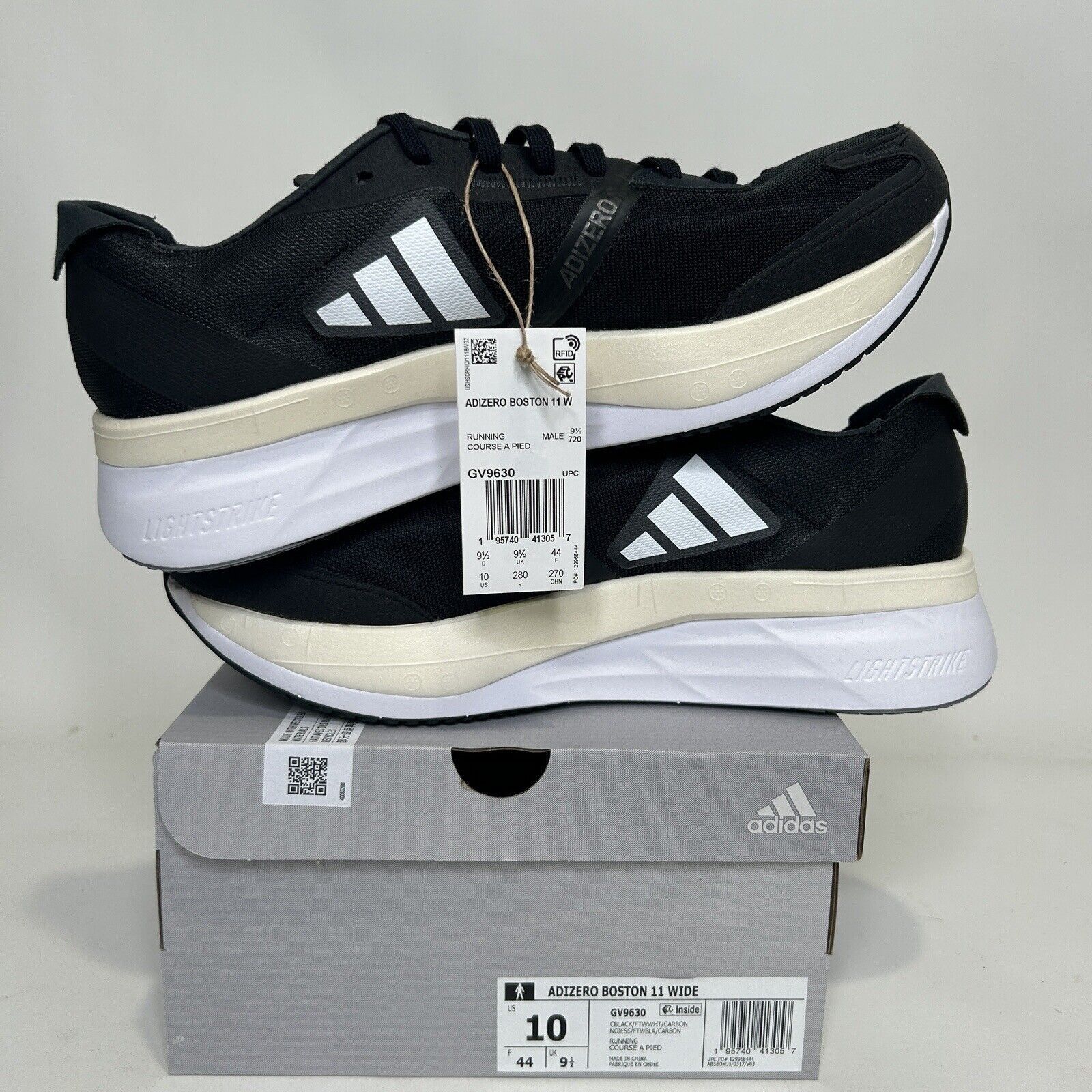 Adidas Adidas Adizero Boston 11 Marathon Race “Black Sail” 2024 Size US 10 / EU 43 - 3 Thumbnail