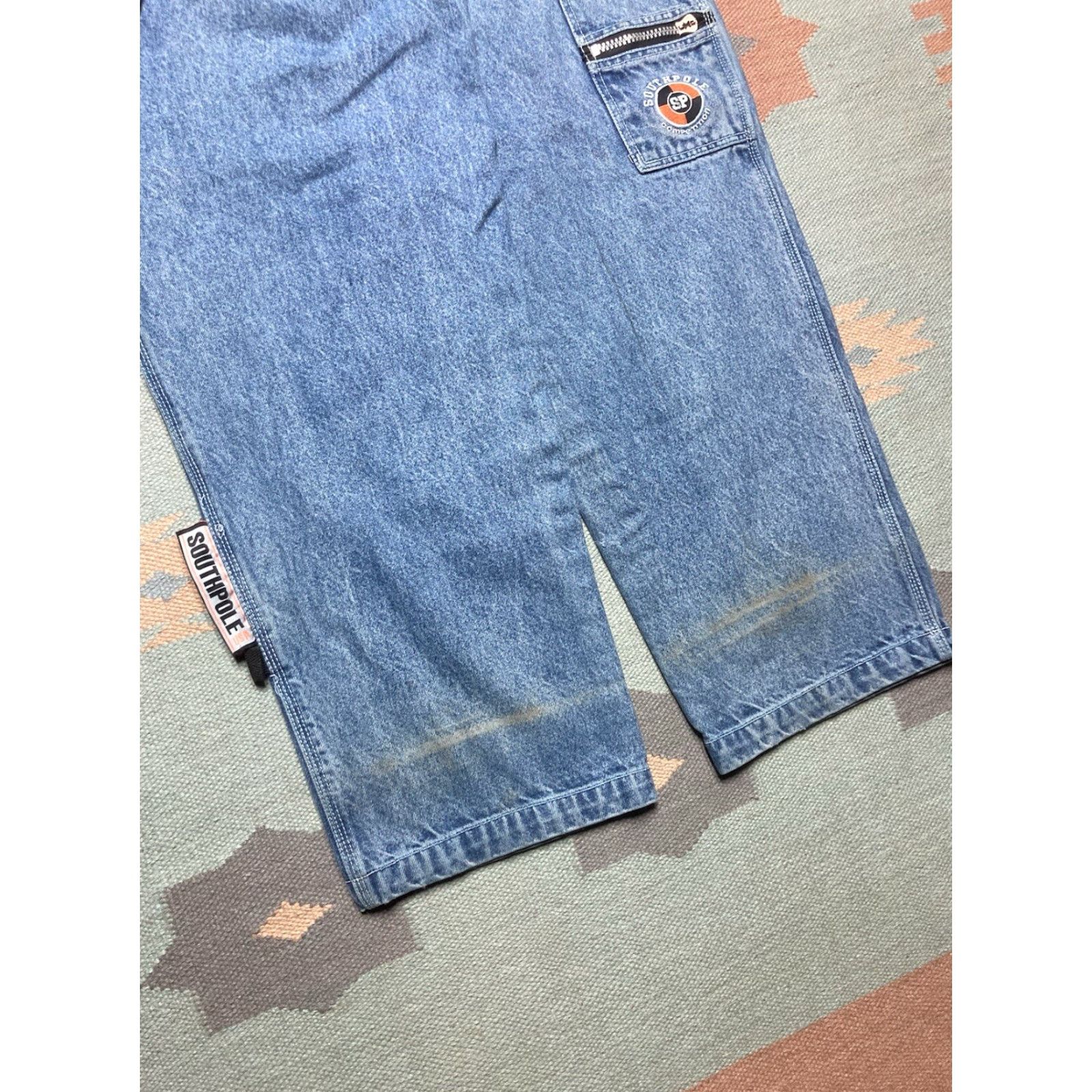 Southpole VINTAGE Southpole Jeans Baggy Hip Hop 35x32 Men Blue 90s JNCO Style Carpenter Skater Inseam 32 Mens Size US 35 - 2 Thumbnail