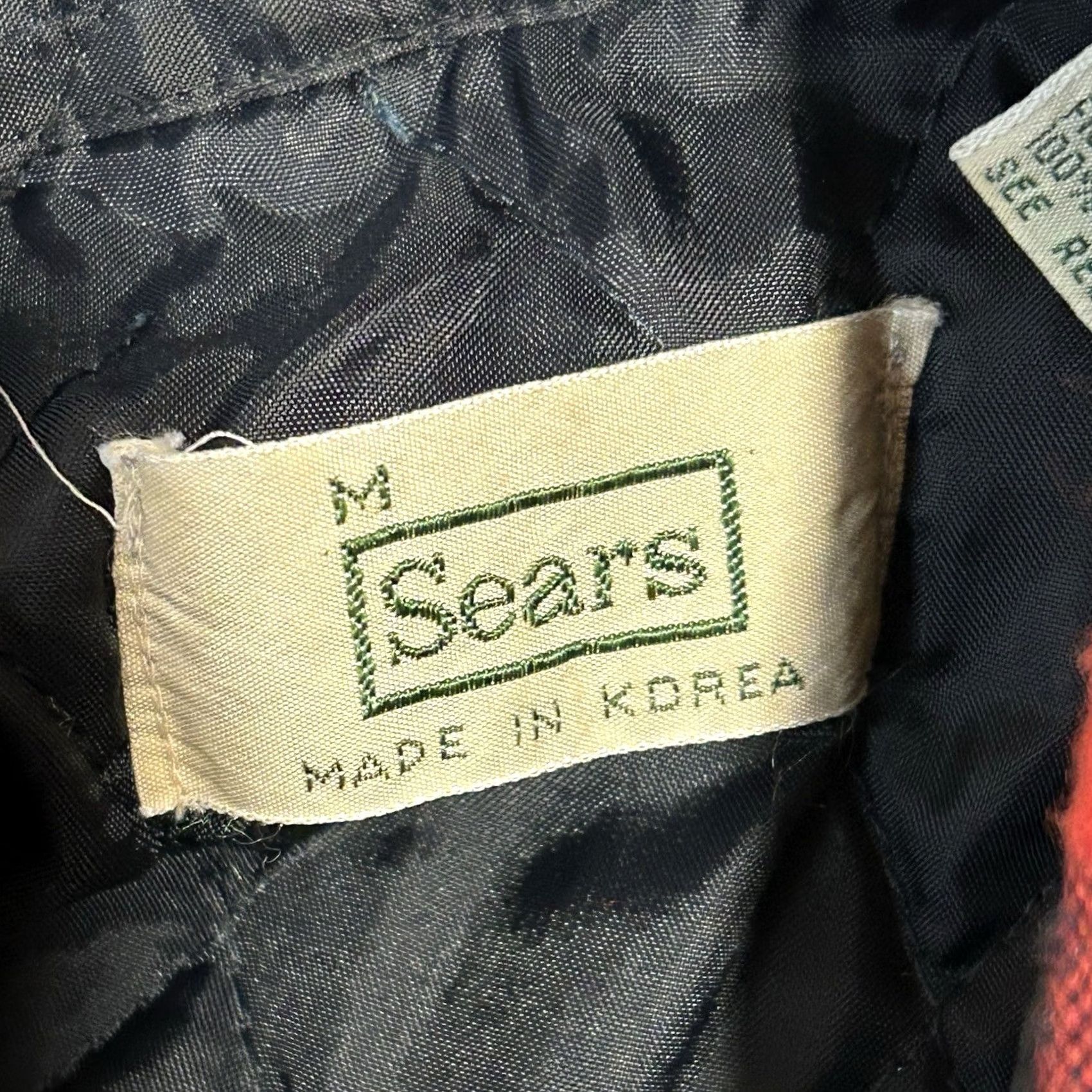Sears VINTAGE Sears Quilted Lined Flannel Shacket Buffalo Plaid Shirt Jacket M Men Red/Black 90s Size US M / EU 48-50 / 2 - 5 Thumbnail