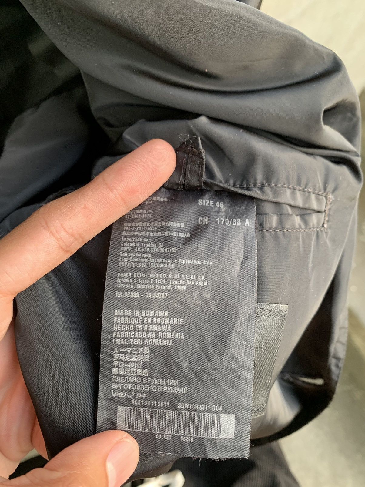 Prada Single Breasted Nylon Blazer Size 46R - 7 Thumbnail