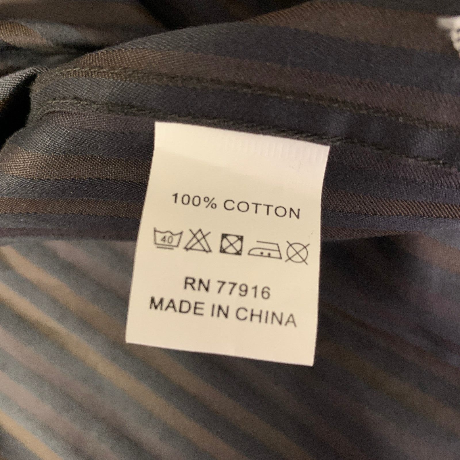 English Laundry S Brown Black Stripe Cotton Spread Collar L/S Shirt Size US S / EU 44-46 / 1 - 7 Thumbnail